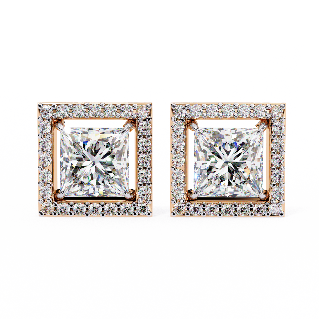 Unique 18K GOLD EARRING WITH LAB-GROWN DIAMOND.
