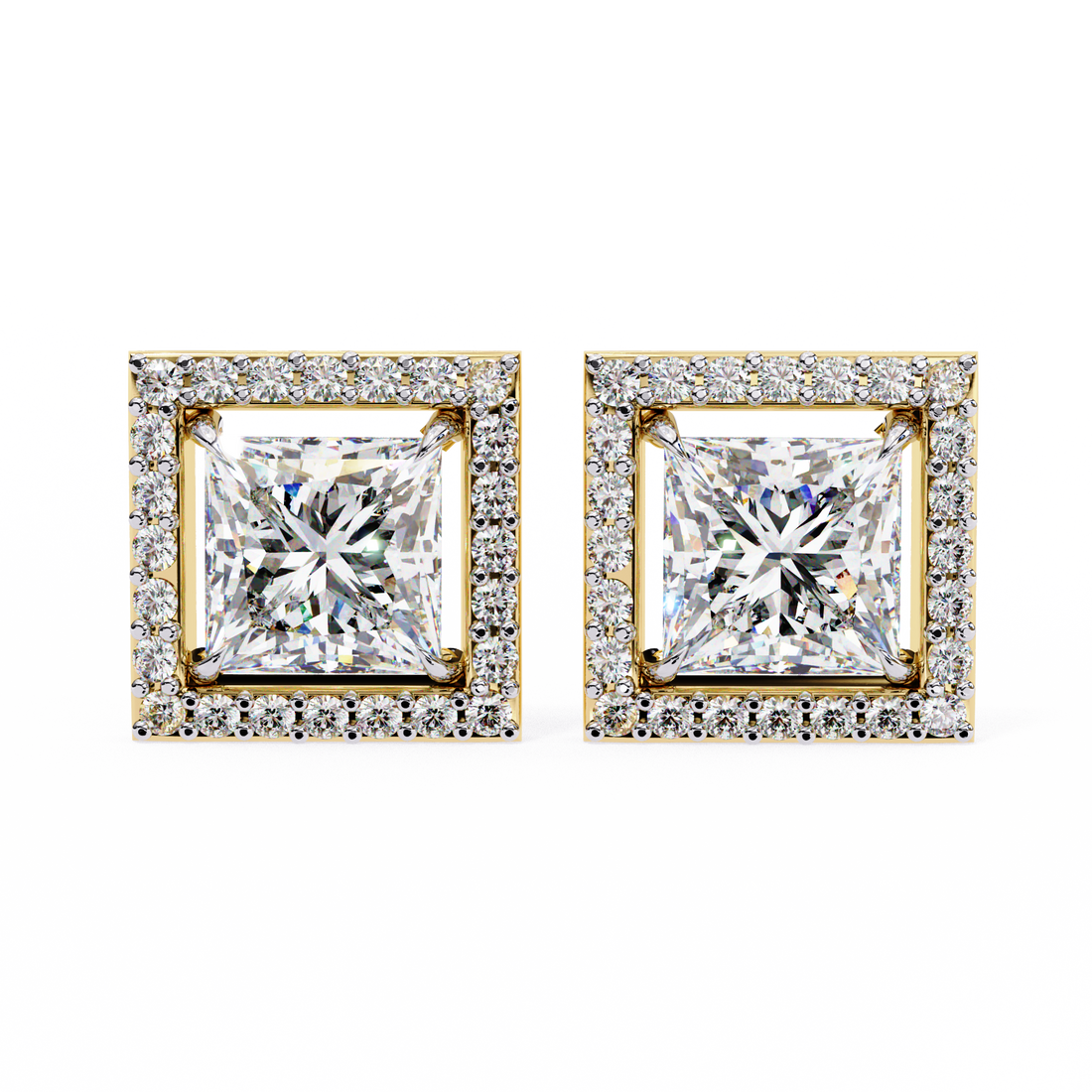 Unique 18K GOLD EARRING WITH LAB-GROWN DIAMOND.