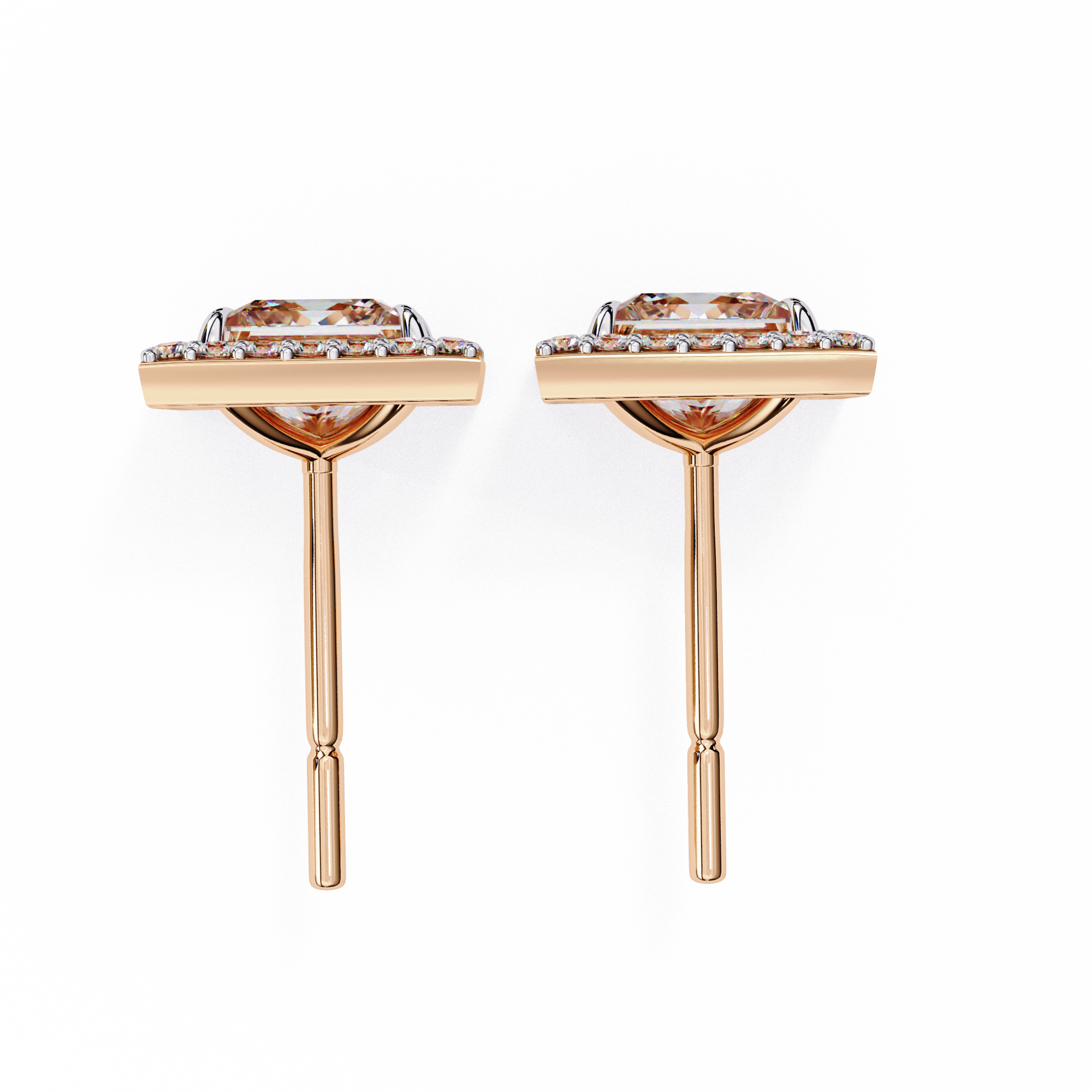 Unique 18K GOLD EARRING WITH LAB-GROWN DIAMOND.