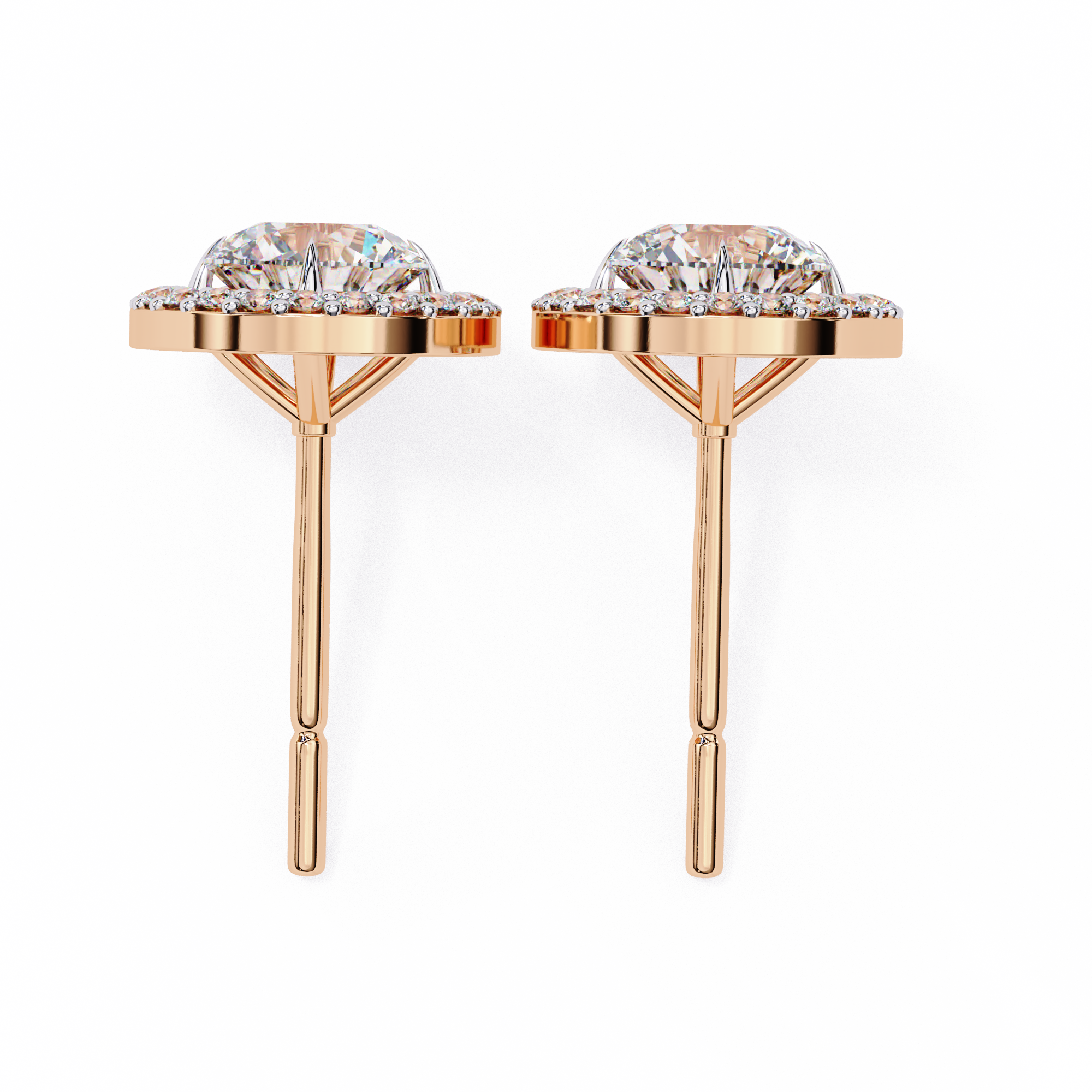 Unique 18K GOLD EARRING WITH LAB-GROWN DIAMOND.