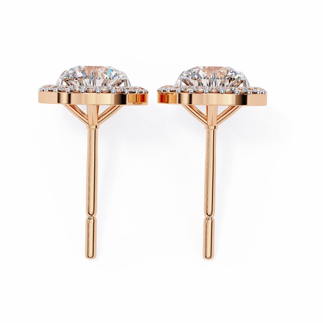 Unique 18K GOLD EARRING WITH LAB-GROWN DIAMOND.
