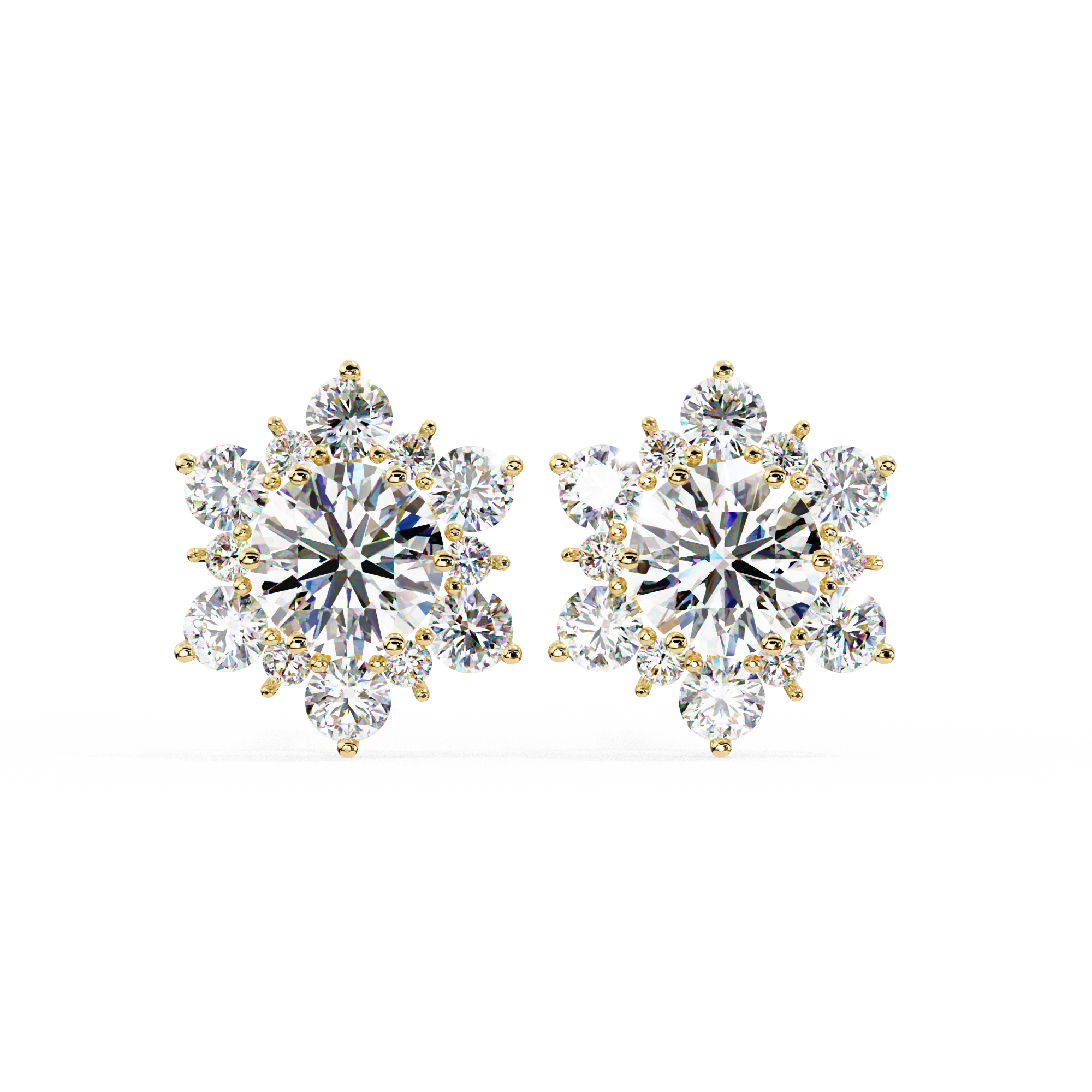 Unique 18K GOLD EARRING WITH LAB-GROWN DIAMOND.