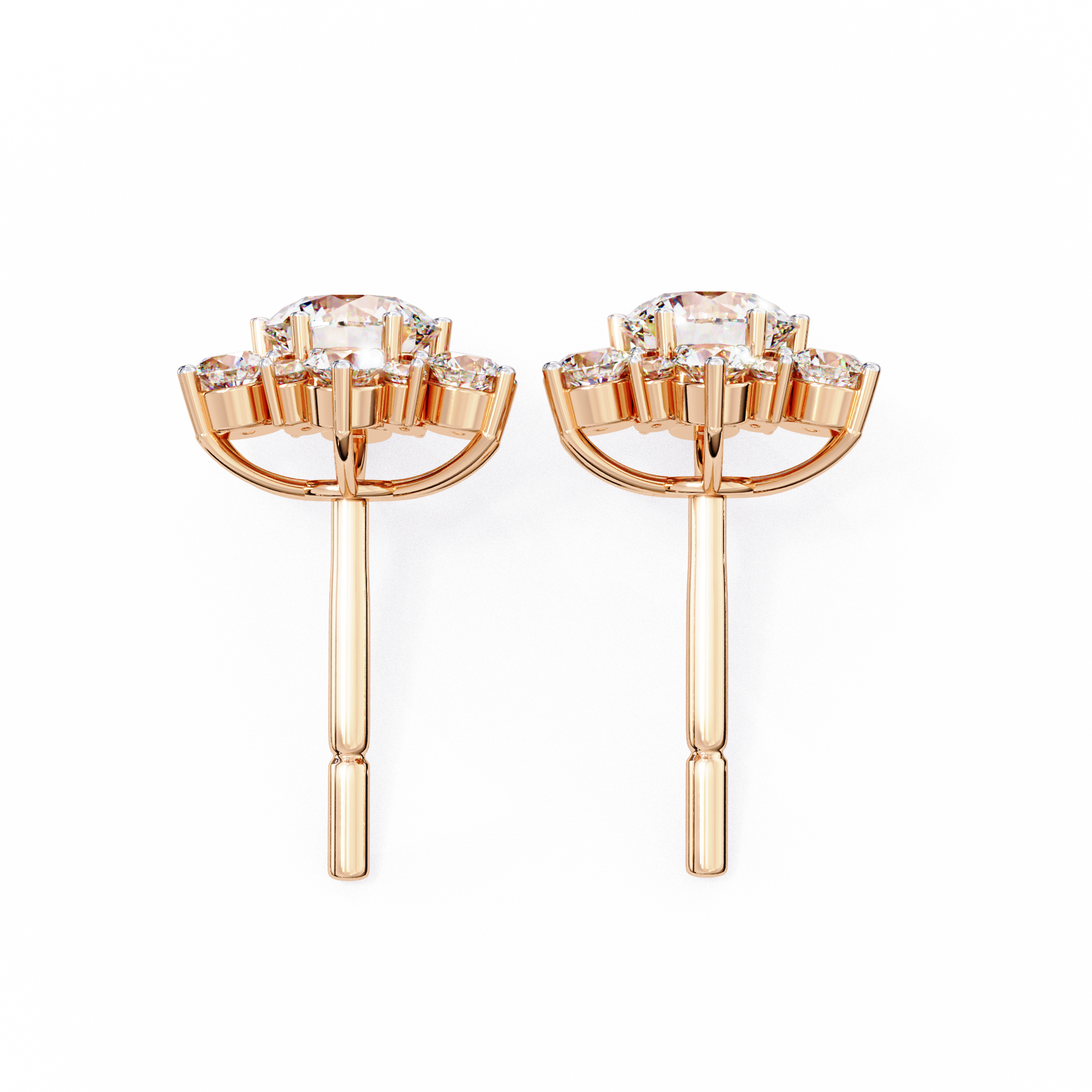 Unique 18K GOLD EARRING WITH LAB-GROWN DIAMOND.