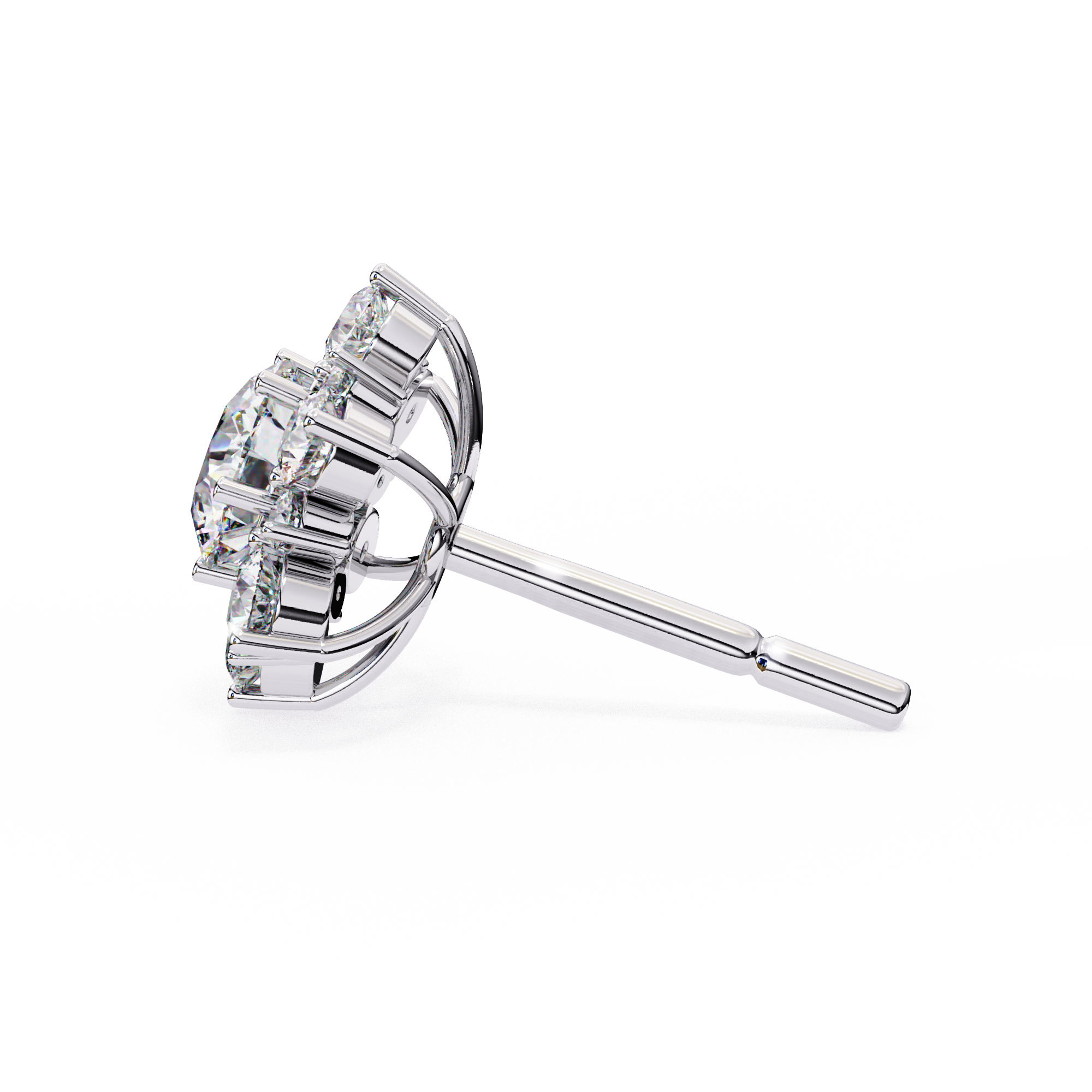 Unique 18K GOLD EARRING WITH LAB-GROWN DIAMOND.