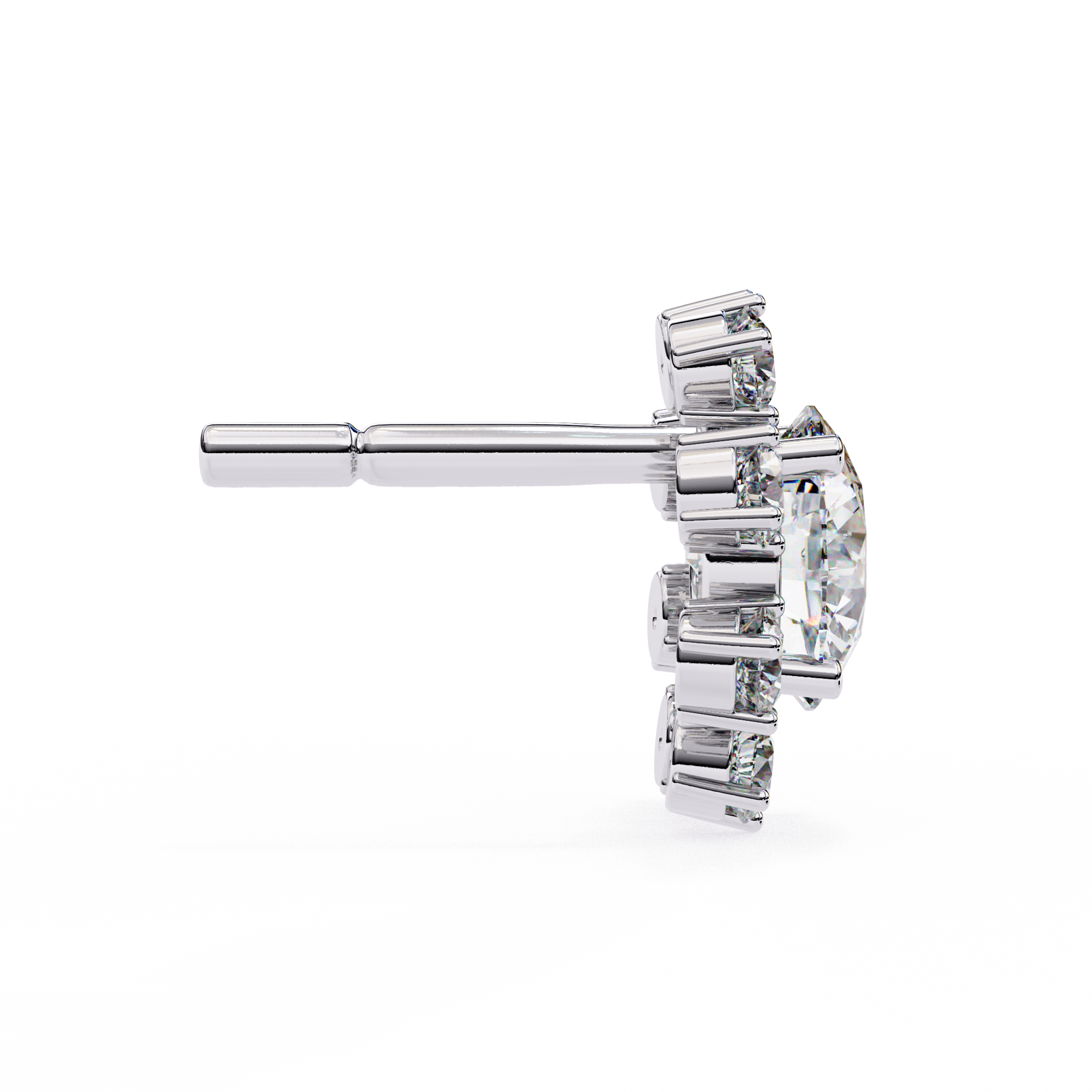 Unique 18K GOLD EARRING WITH LAB-GROWN DIAMOND.