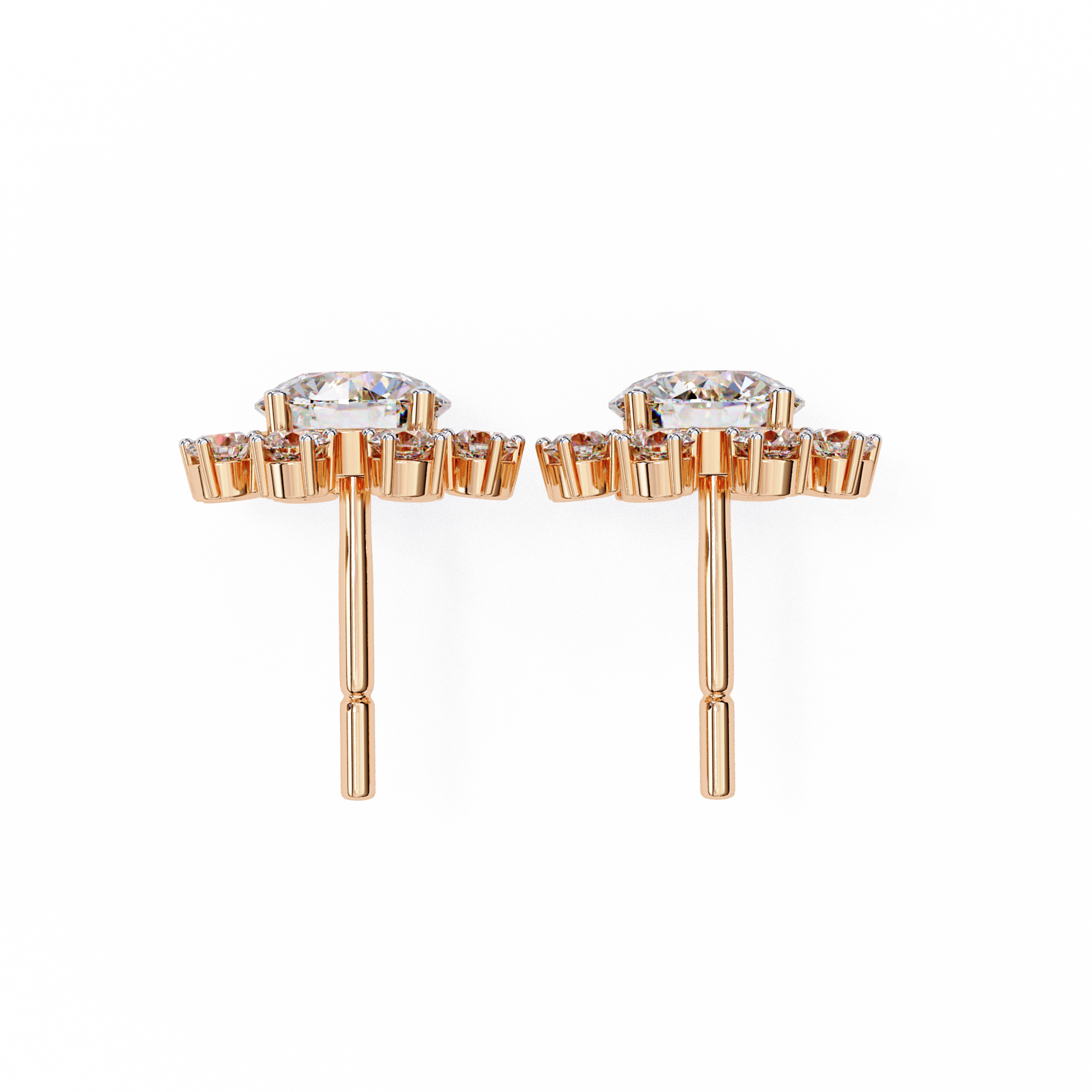 Unique 18K GOLD EARRING WITH LAB-GROWN DIAMOND.