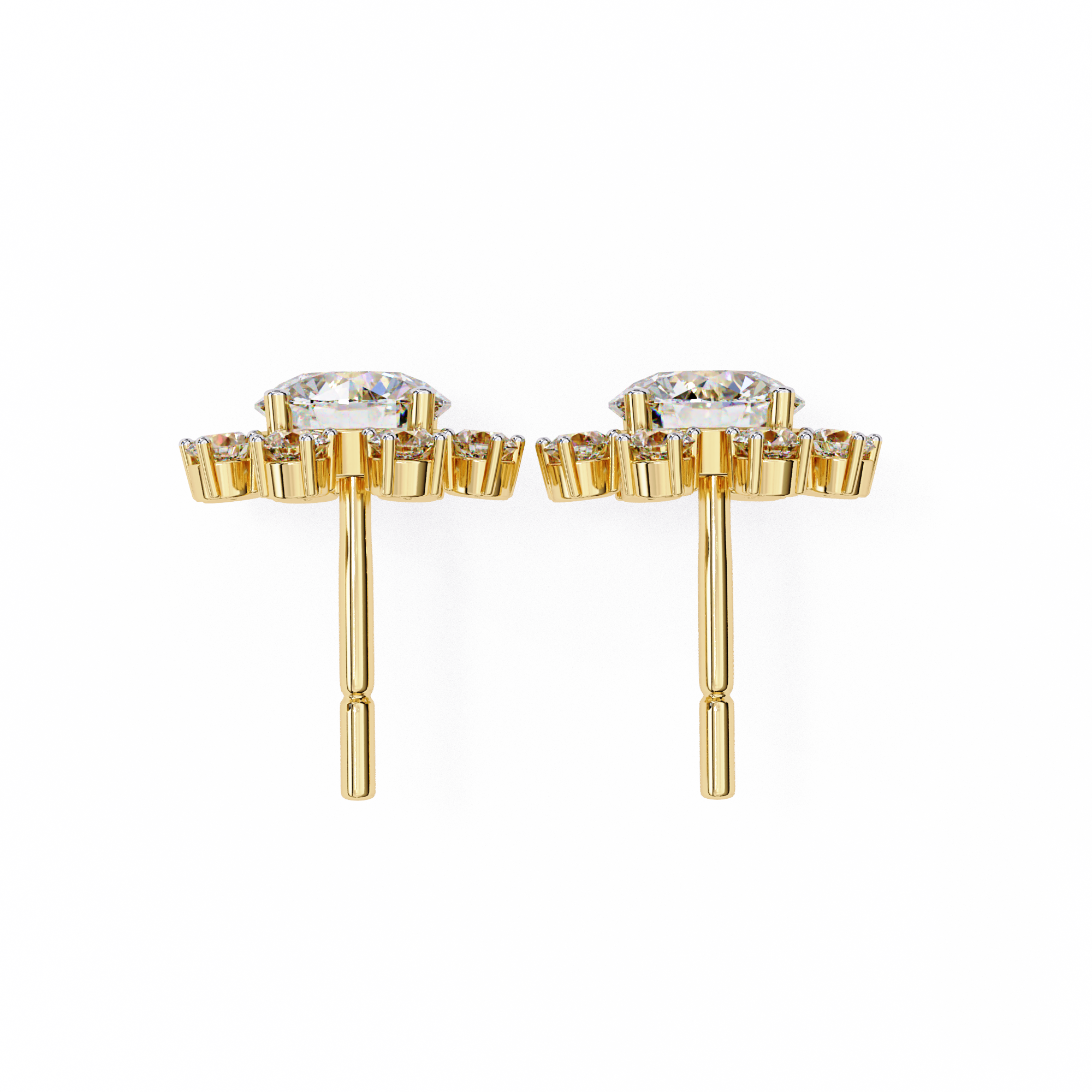 Unique 18K GOLD EARRING WITH LAB-GROWN DIAMOND.