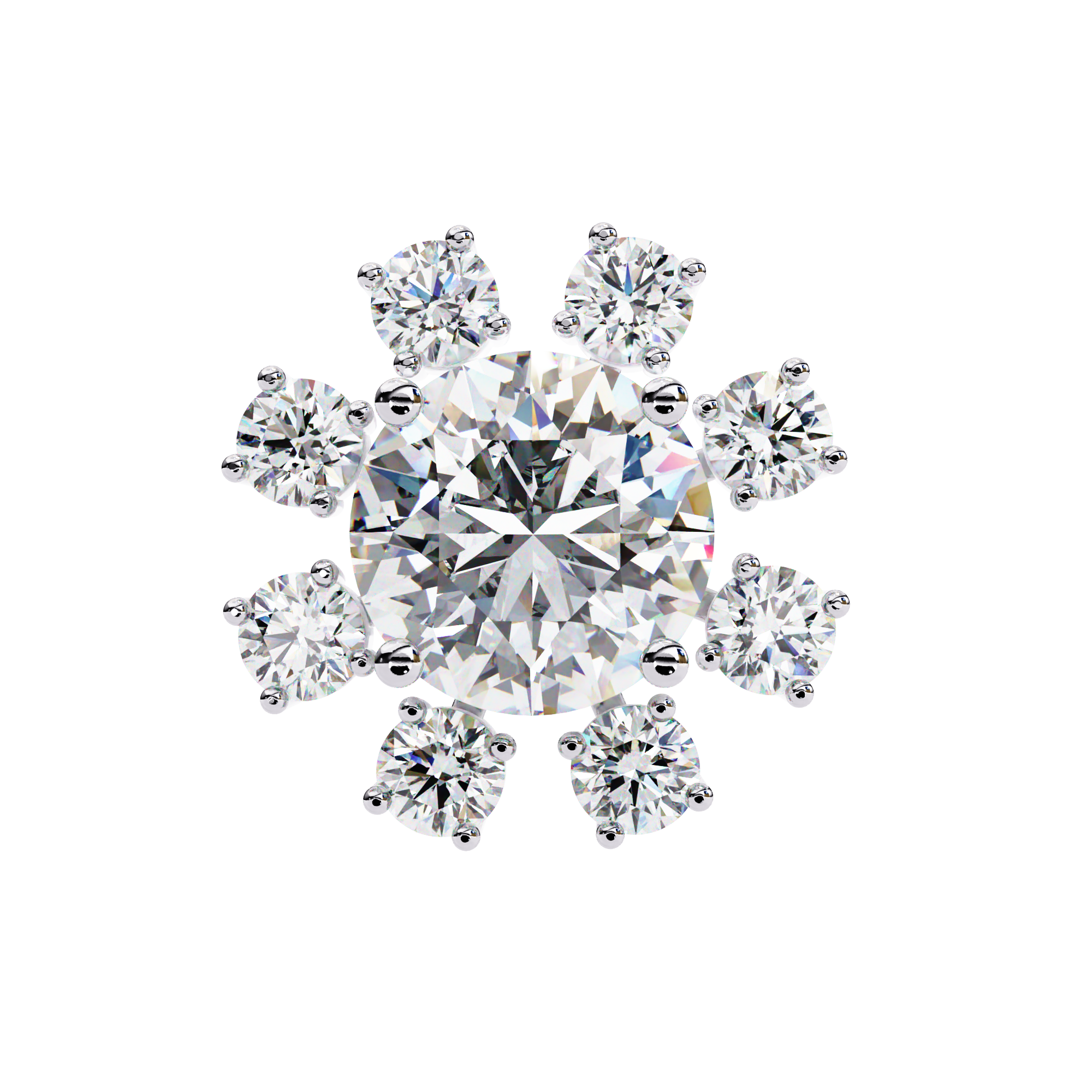 Unique 18K GOLD EARRING WITH LAB-GROWN DIAMOND.