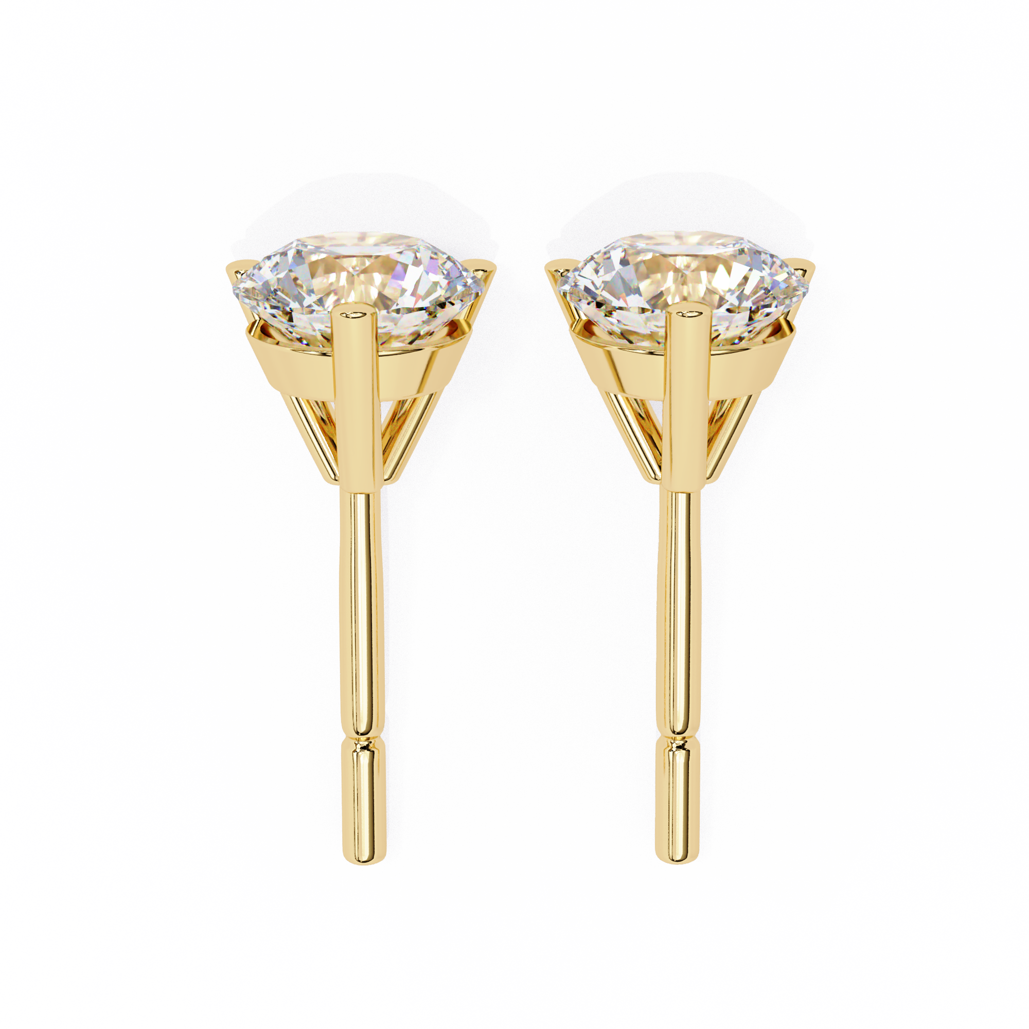 Beautiful 18K GOLD EARRING WITH LAB-GROWN DIAMOND