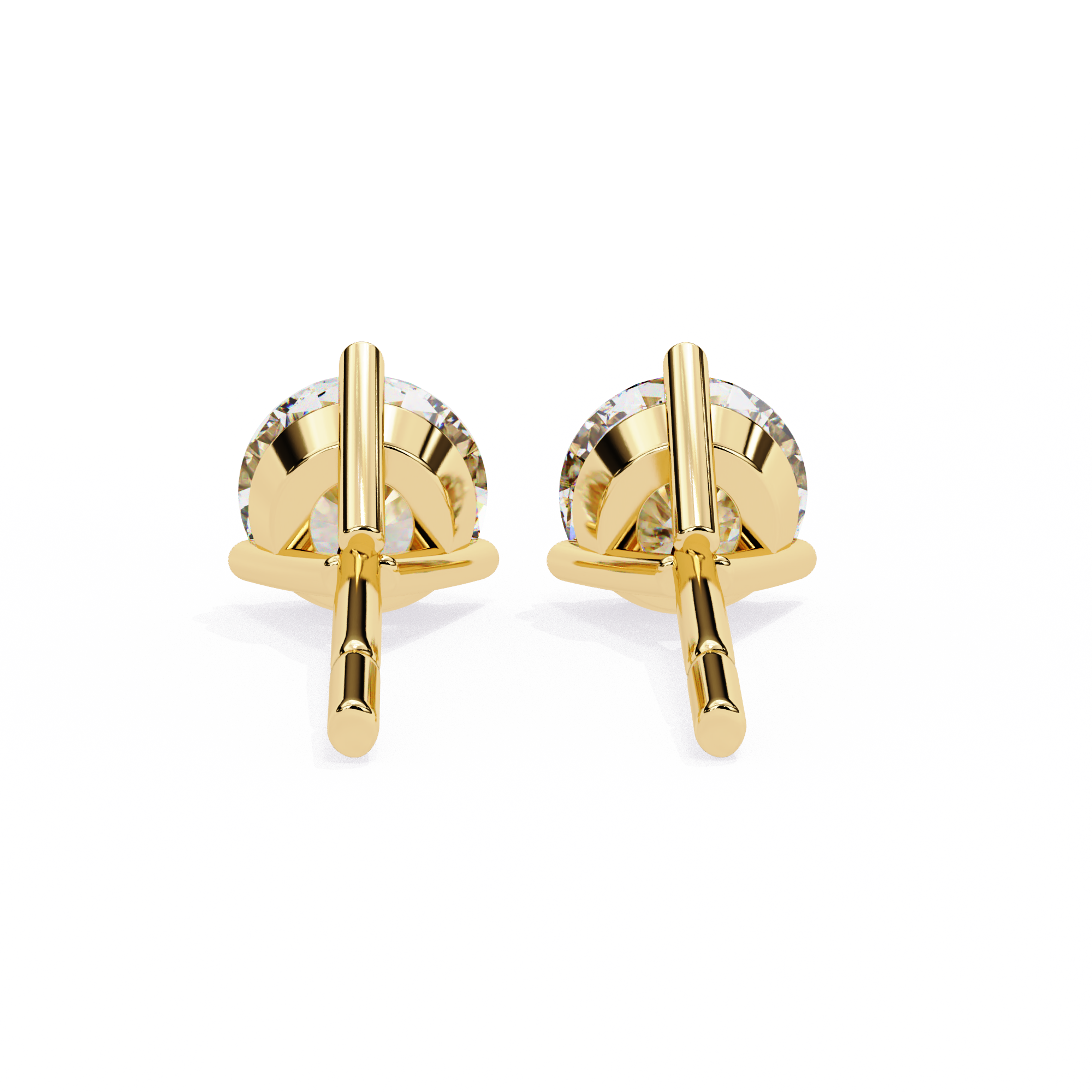 Beautiful 18K GOLD EARRING WITH LAB-GROWN DIAMOND