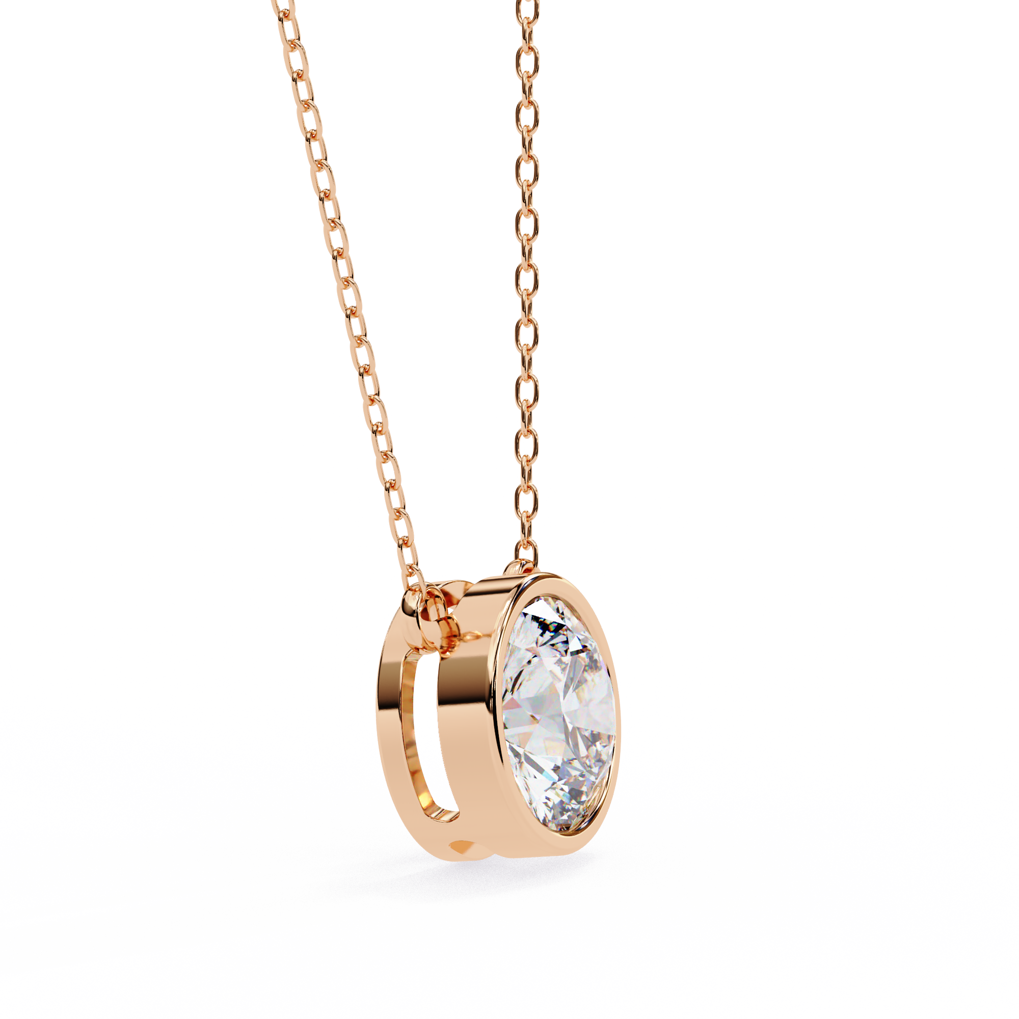 18k Gold  Pendant With Fabulous Lab Grown Diamond
