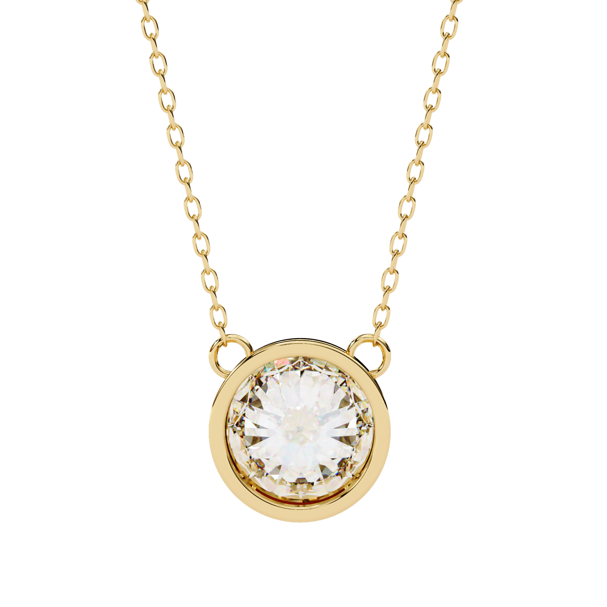 18k Gold  Pendant With Fabulous Lab Grown Diamond