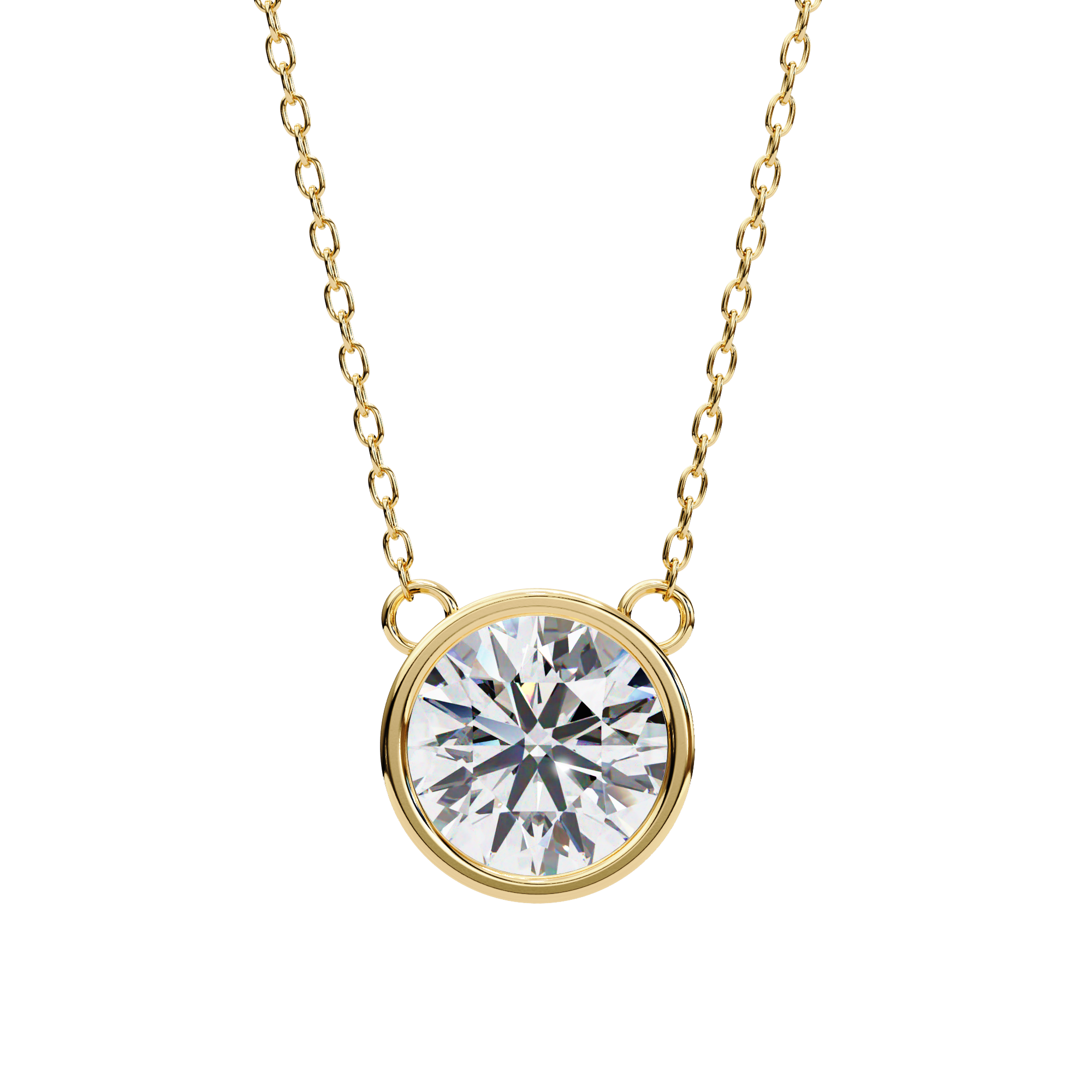 18k Gold  Pendant With Fabulous Lab Grown Diamond