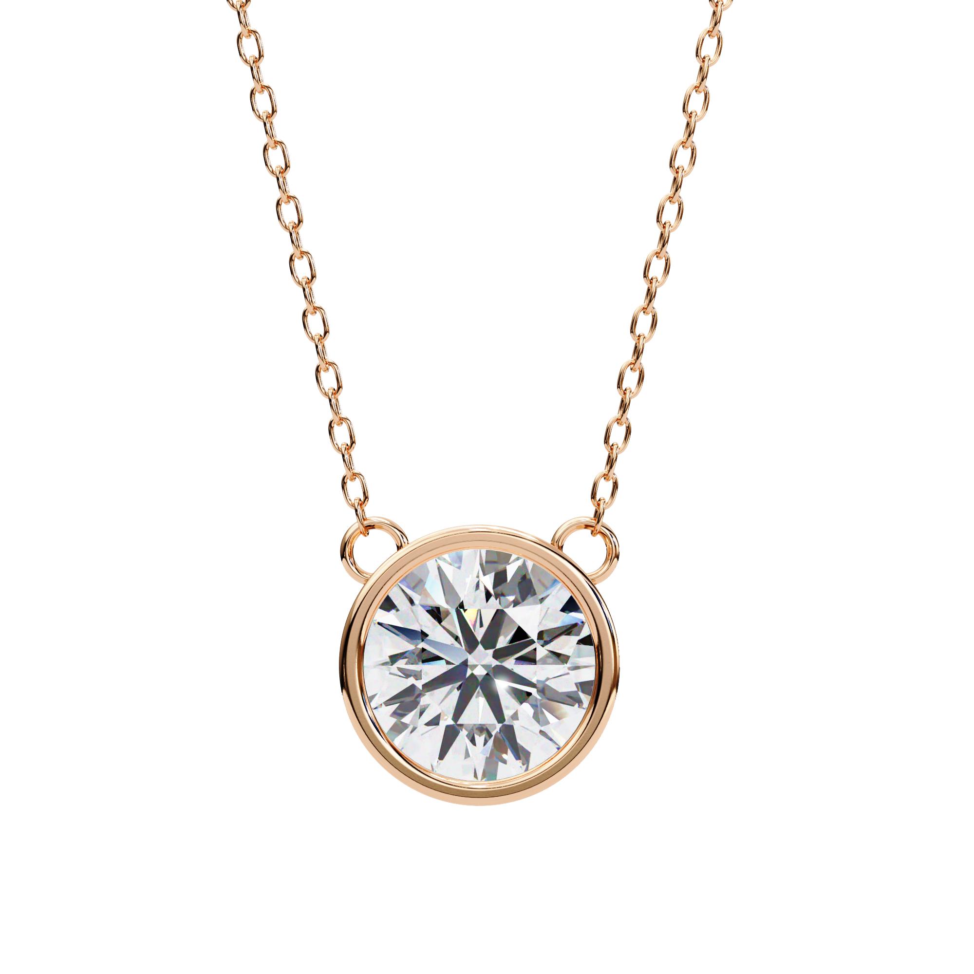 18k Gold  Pendant With Fabulous Lab Grown Diamond