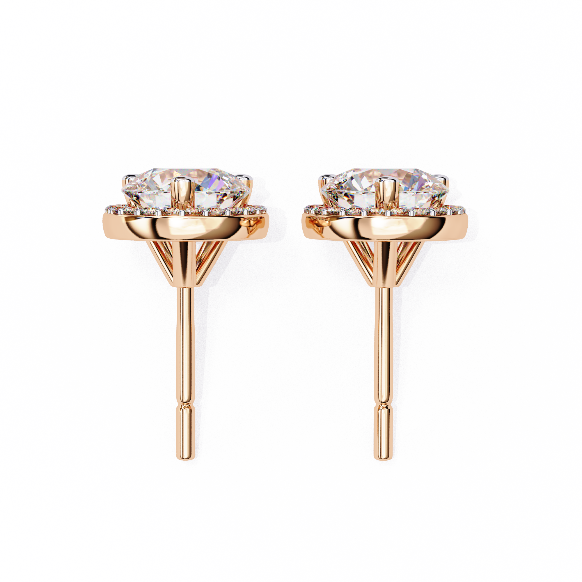 Unique 18K GOLD EARRING WITH LAB-GROWN DIAMOND.