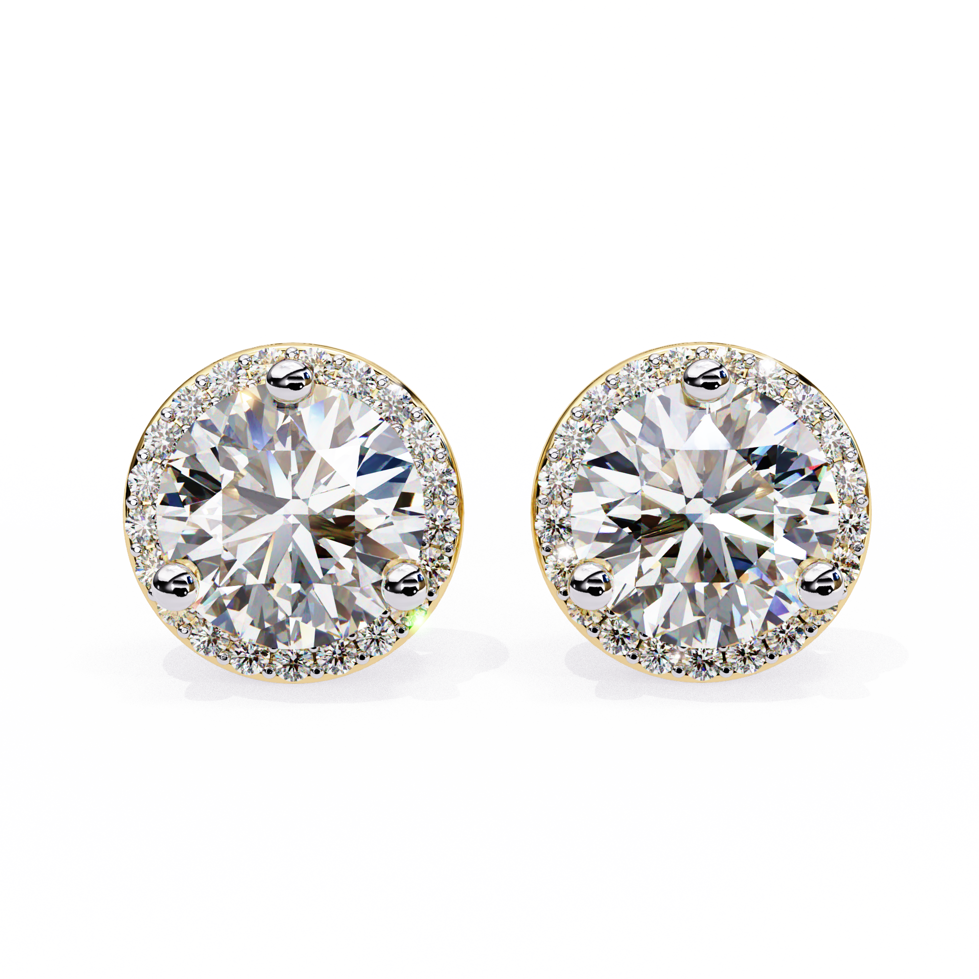 Unique 18K GOLD EARRING WITH LAB-GROWN DIAMOND.