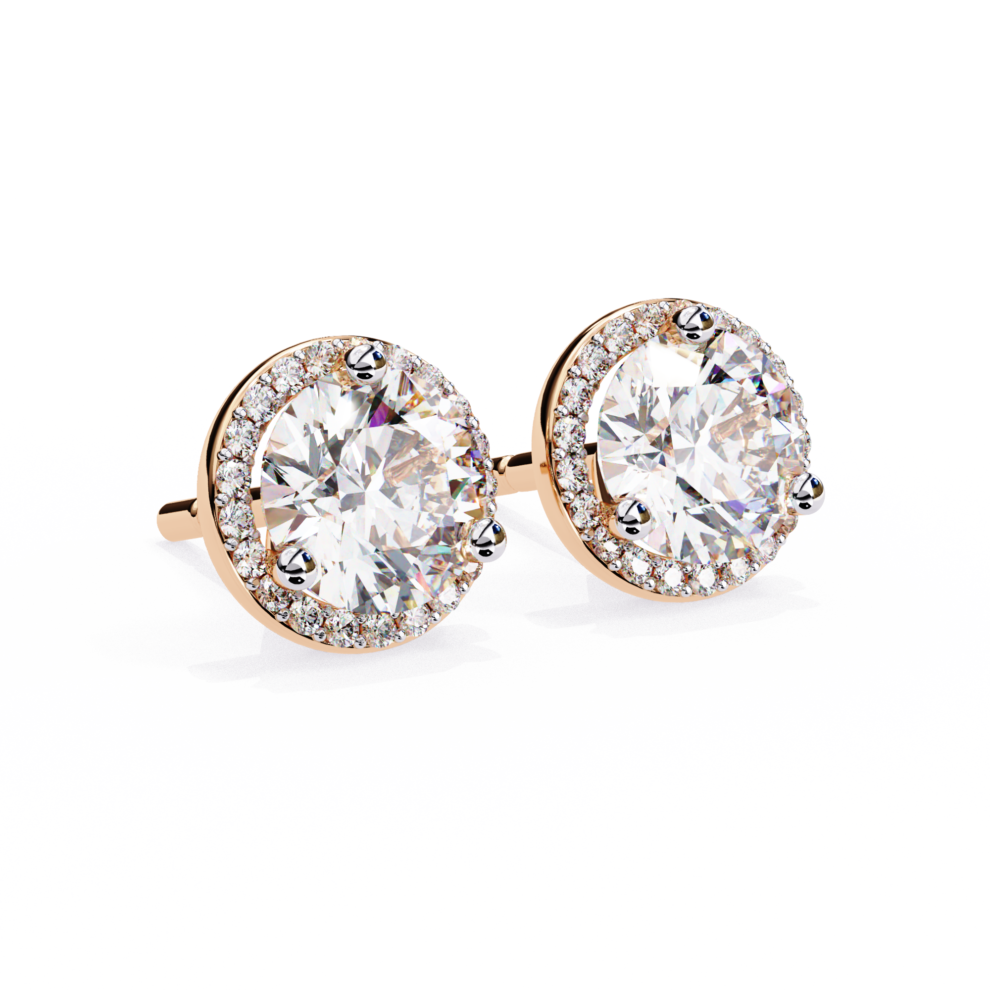 Unique 18K GOLD EARRING WITH LAB-GROWN DIAMOND.