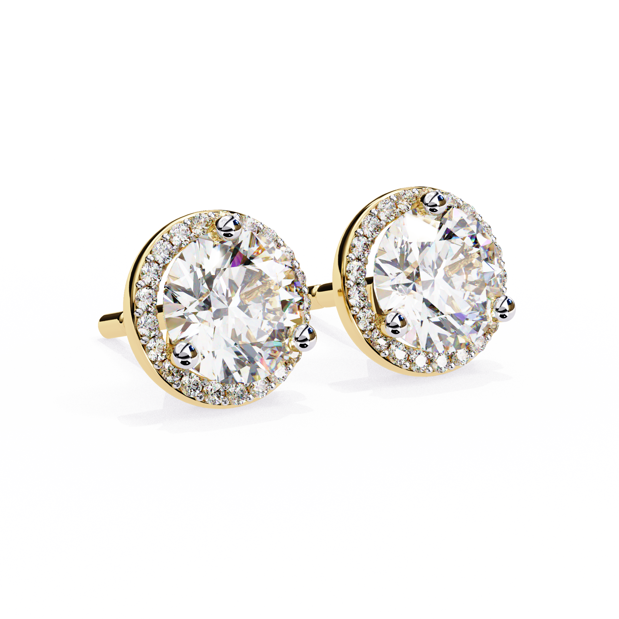 Unique 18K GOLD EARRING WITH LAB-GROWN DIAMOND.