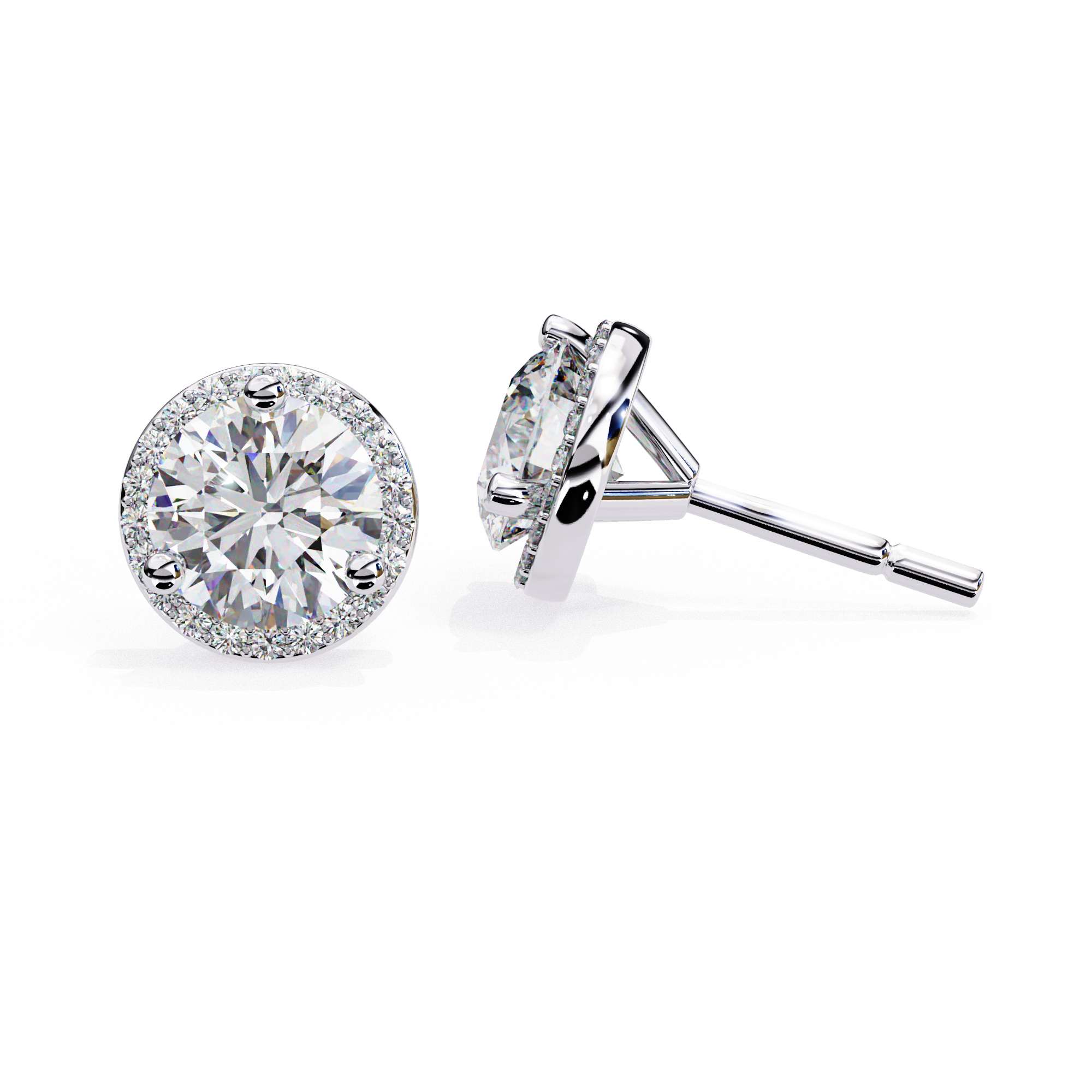 Unique 18K GOLD EARRING WITH LAB-GROWN DIAMOND.