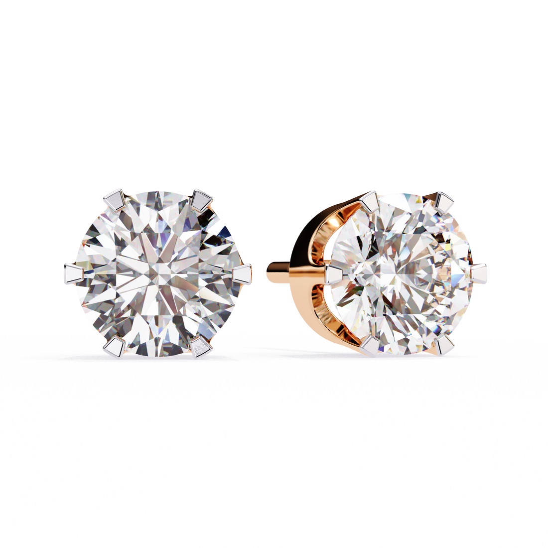 Unique 18K GOLD EARRING WITH LAB-GROWN DIAMOND.