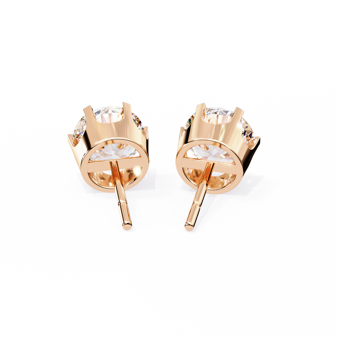 Unique 18K GOLD EARRING WITH LAB-GROWN DIAMOND.