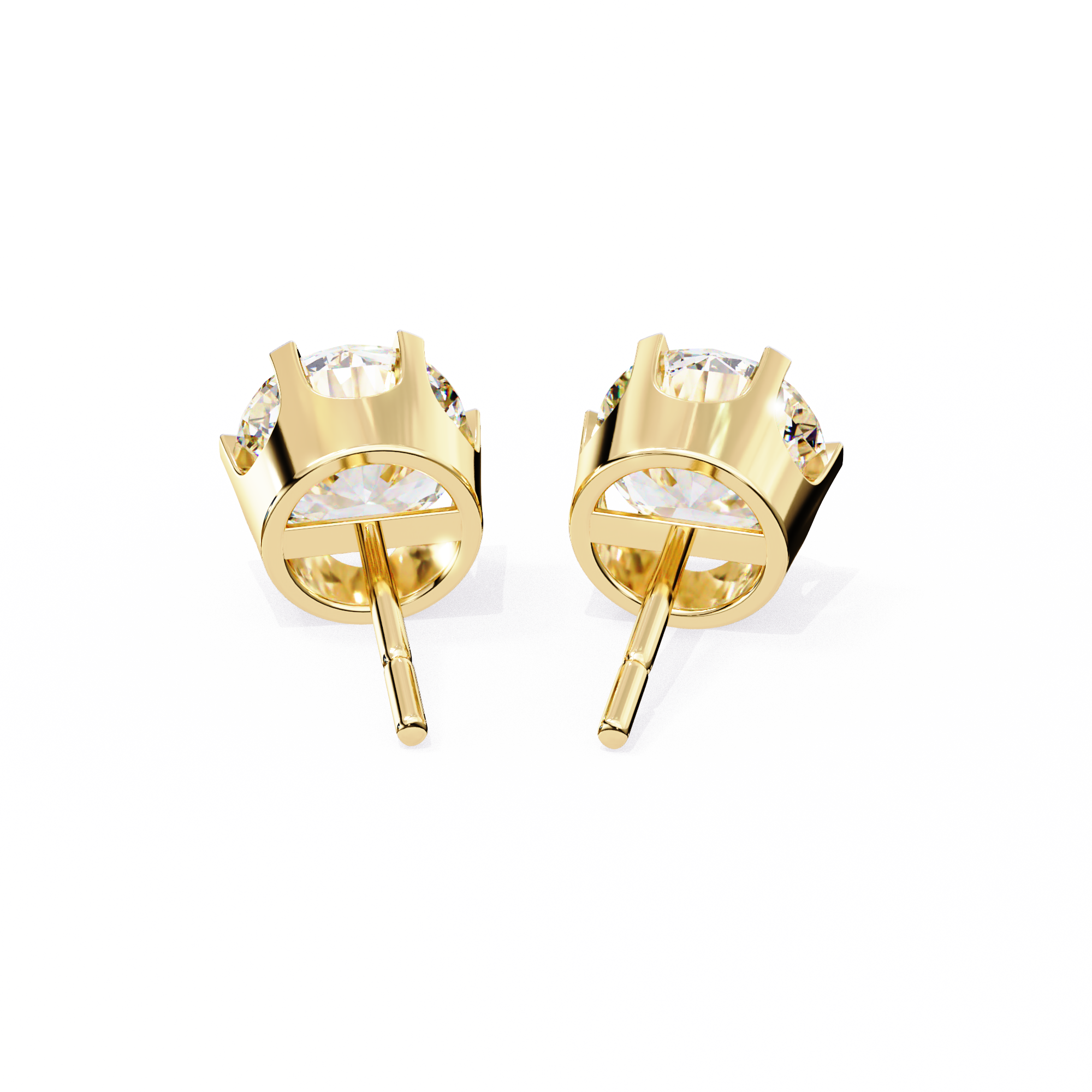 Unique 18K GOLD EARRING WITH LAB-GROWN DIAMOND.