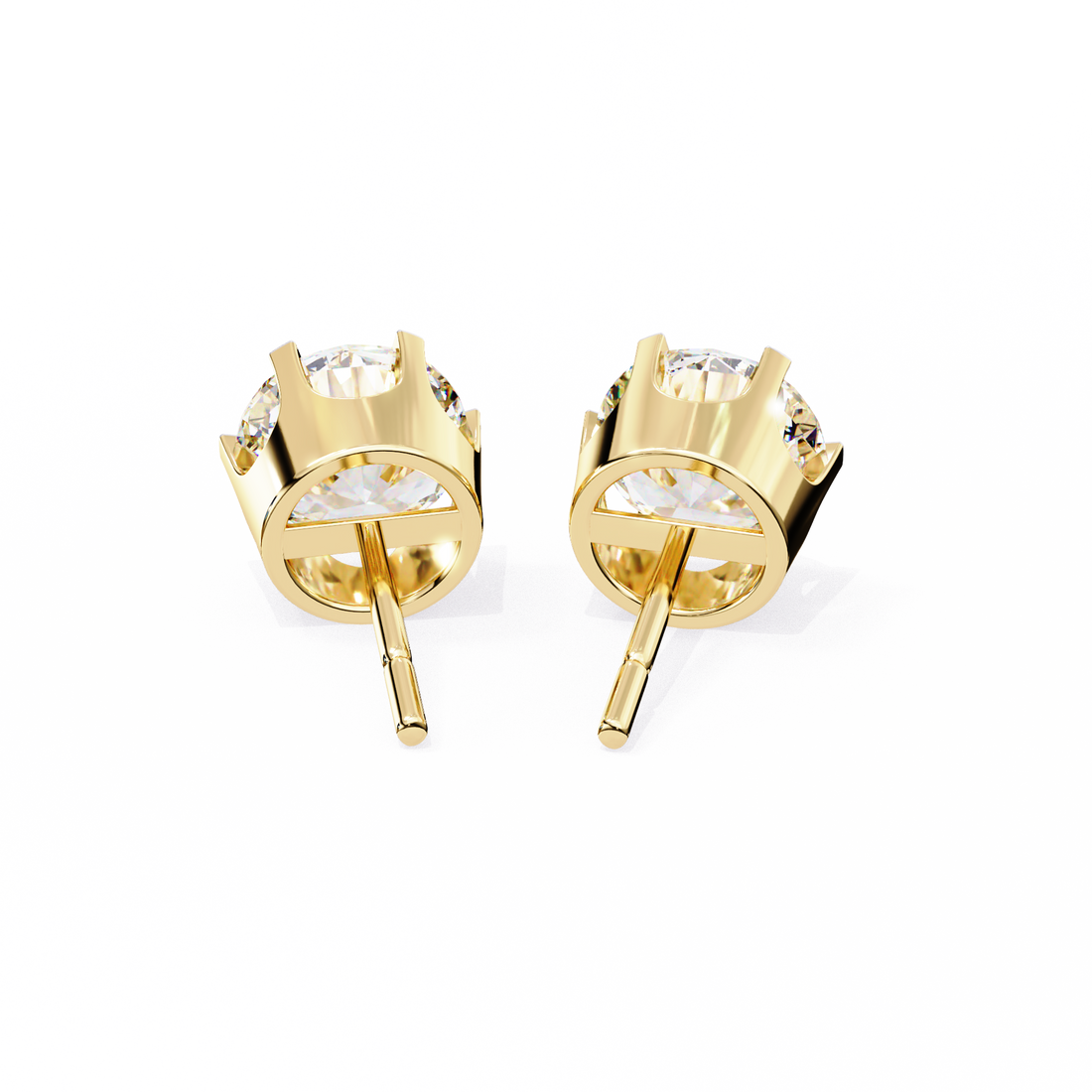 Unique 18K GOLD EARRING WITH LAB-GROWN DIAMOND.