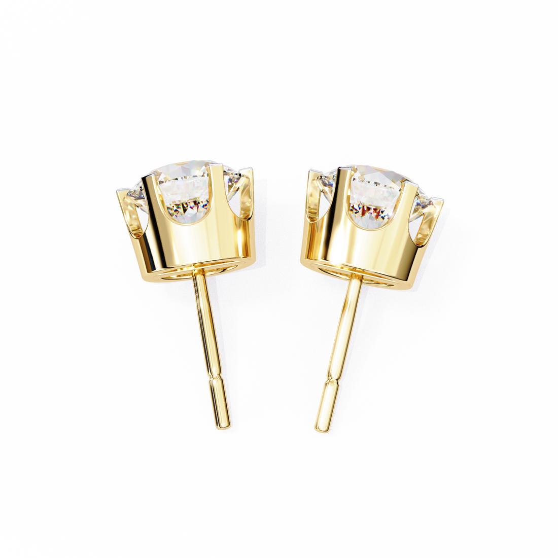 Unique 18K GOLD EARRING WITH LAB-GROWN DIAMOND.