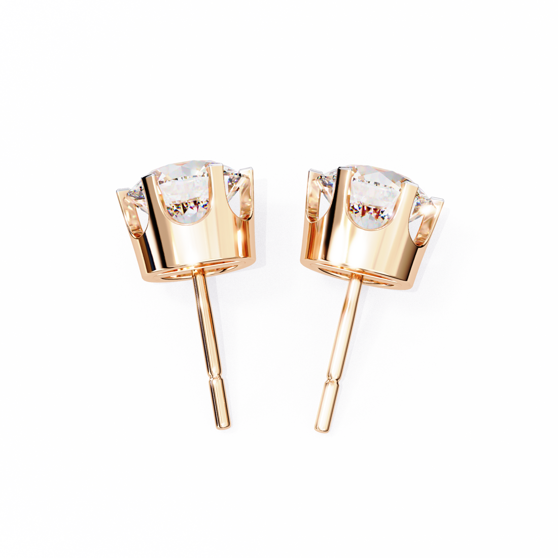 Unique 18K GOLD EARRING WITH LAB-GROWN DIAMOND.