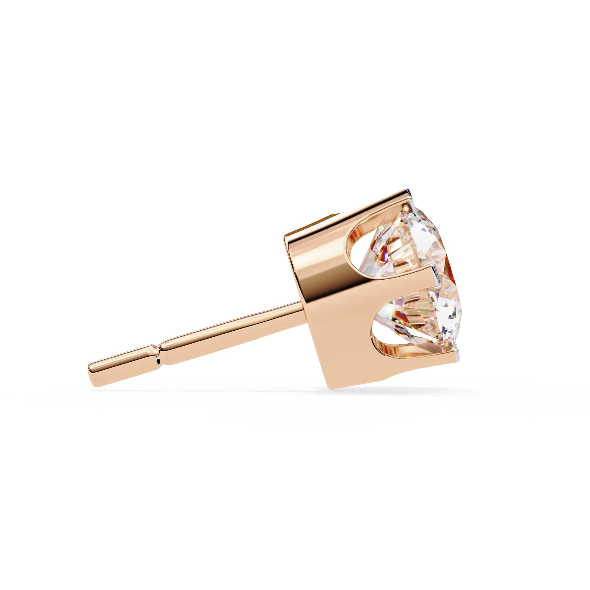 Unique 18K GOLD EARRING WITH LAB-GROWN DIAMOND.