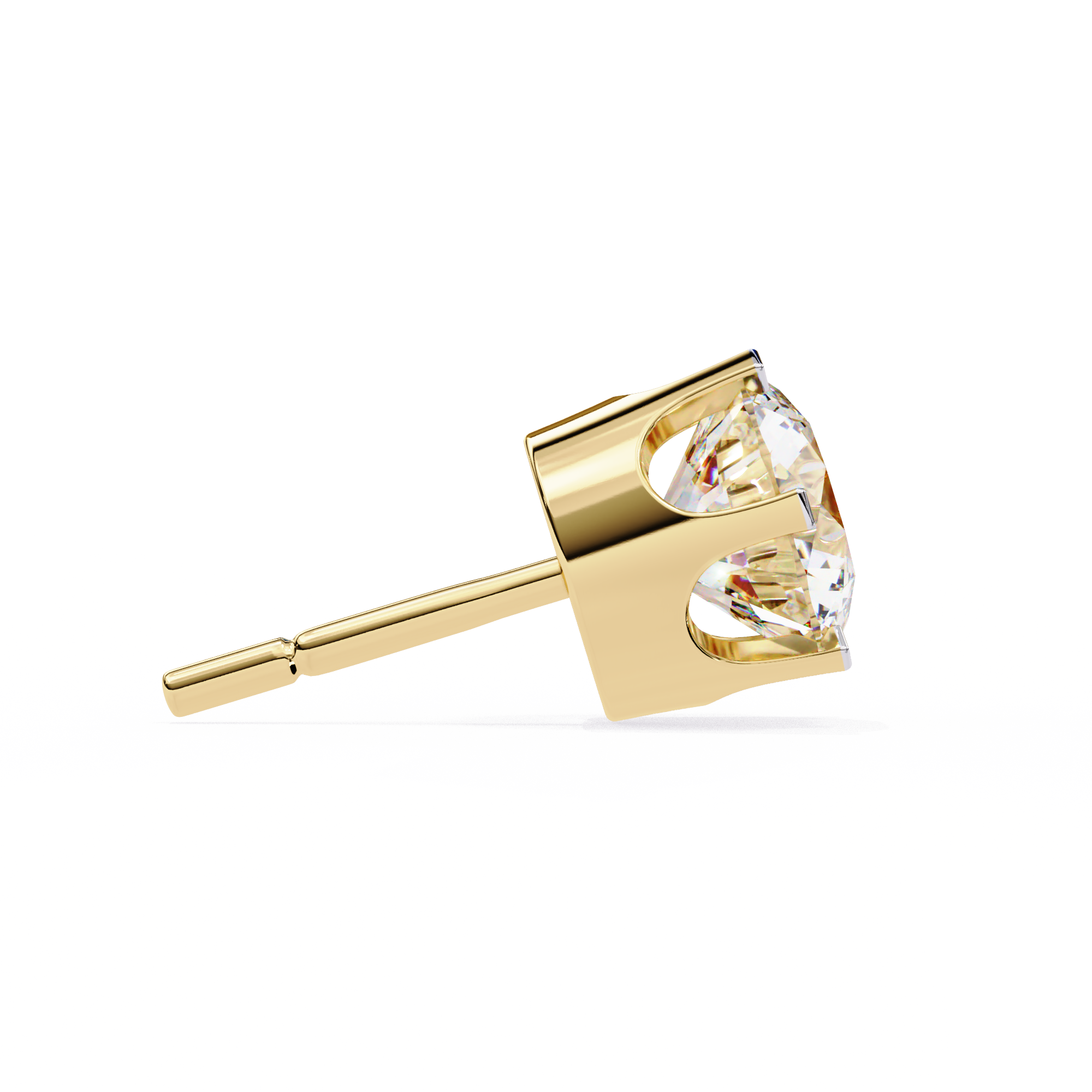 Unique 18K GOLD EARRING WITH LAB-GROWN DIAMOND.