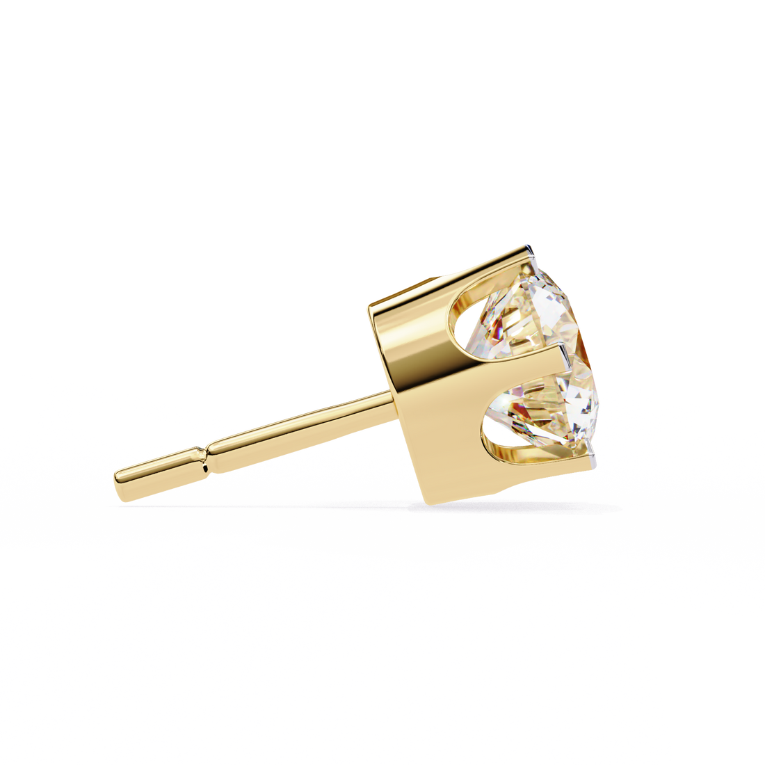 Unique 18K GOLD EARRING WITH LAB-GROWN DIAMOND.