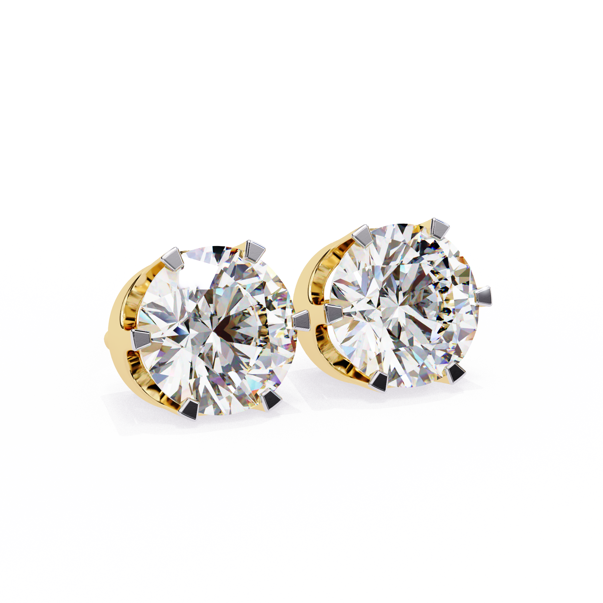 Unique 18K GOLD EARRING WITH LAB-GROWN DIAMOND.