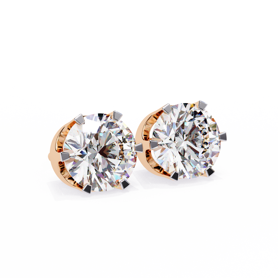 Unique 18K GOLD EARRING WITH LAB-GROWN DIAMOND.