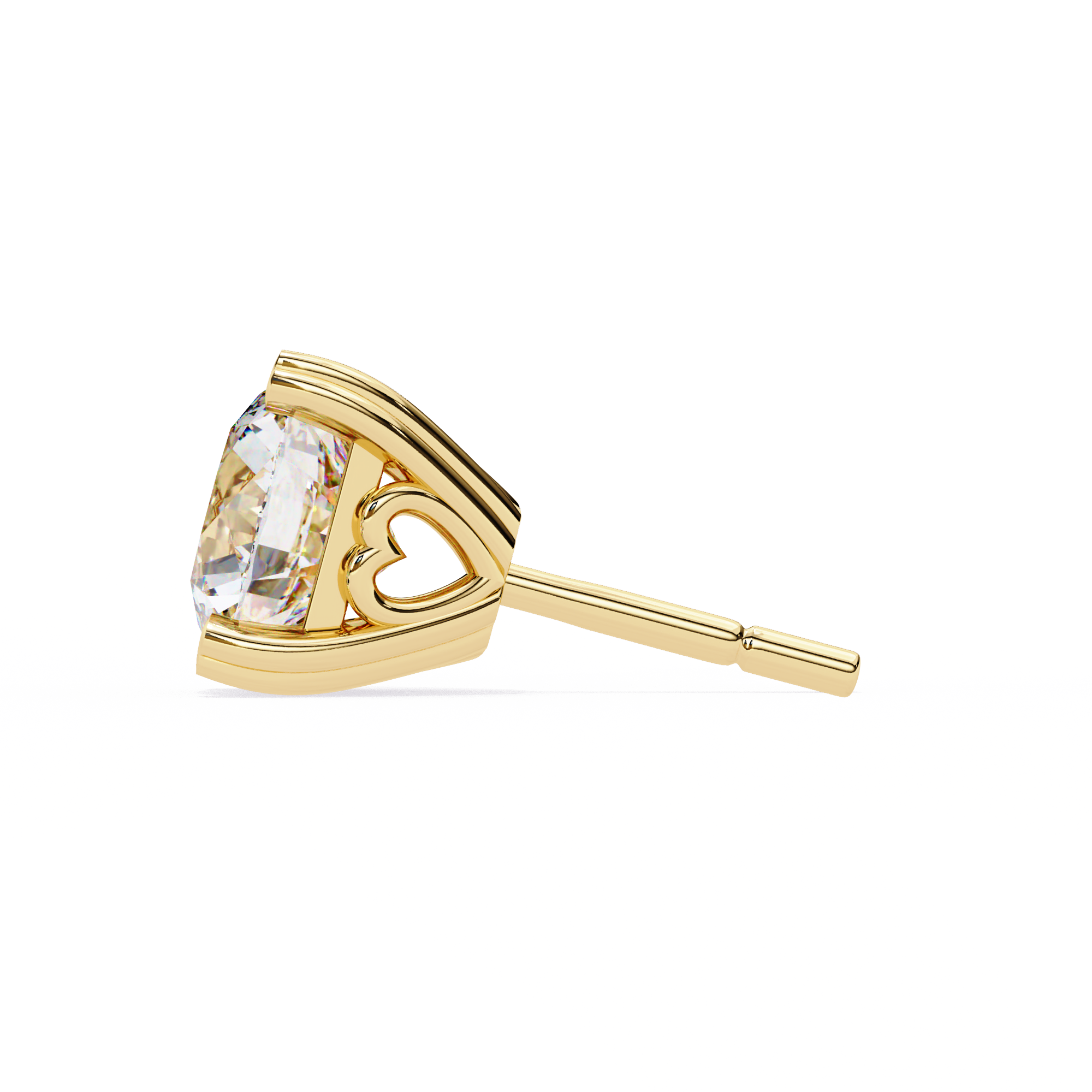 Unique 18K GOLD EARRING WITH LAB-GROWN DIAMOND.