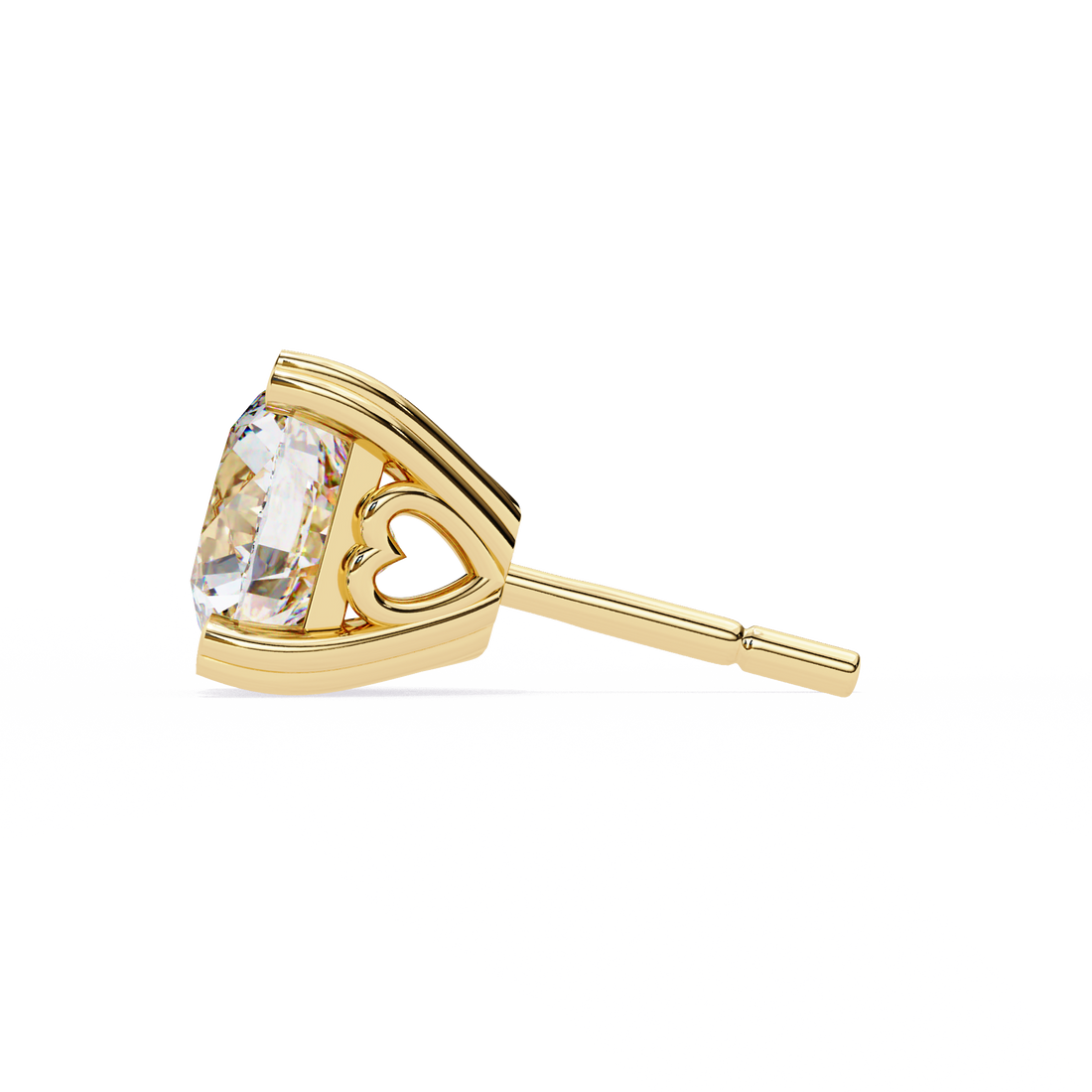 Unique 18K GOLD EARRING WITH LAB-GROWN DIAMOND.