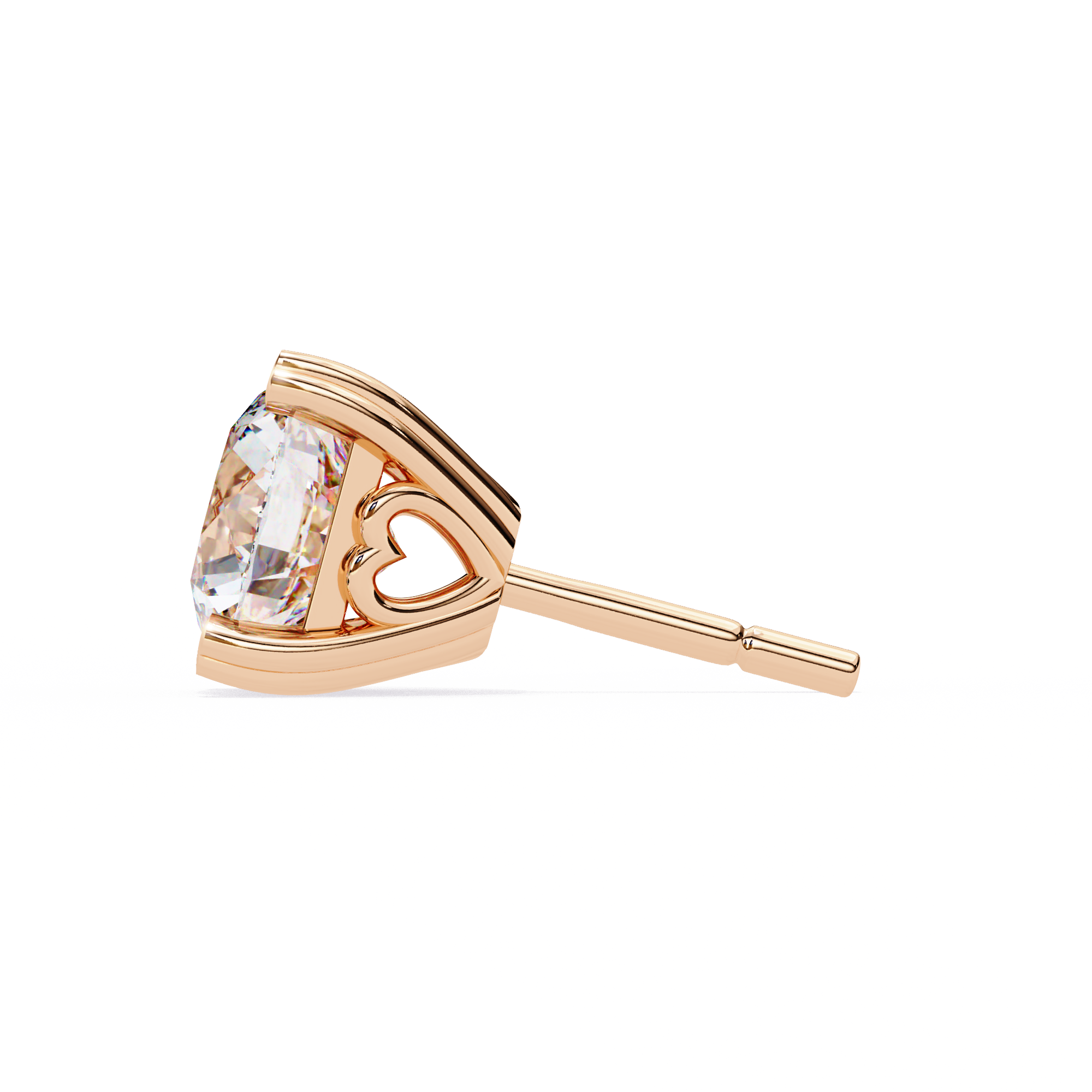 Unique 18K GOLD EARRING WITH LAB-GROWN DIAMOND.