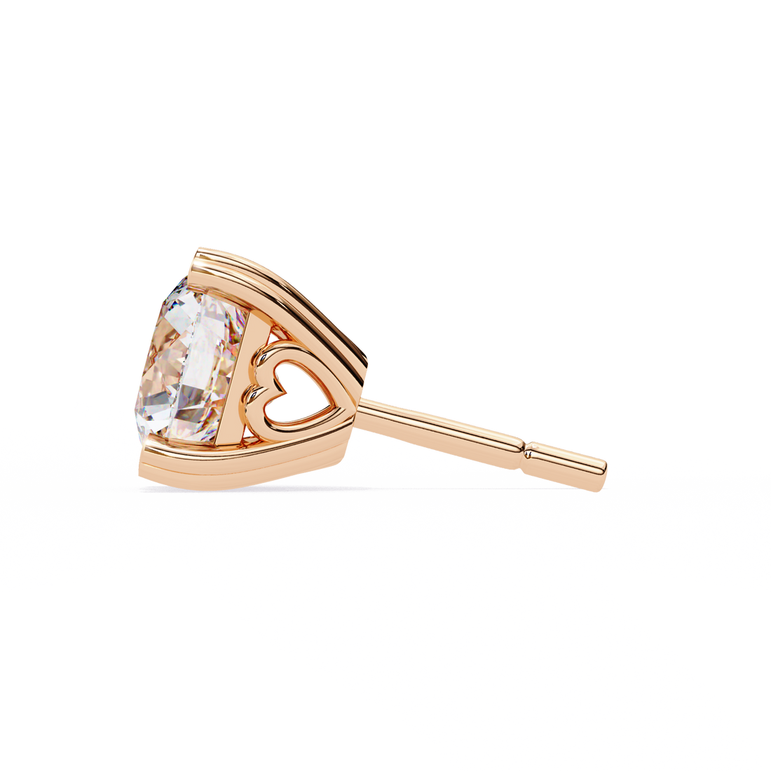 Unique 18K GOLD EARRING WITH LAB-GROWN DIAMOND.