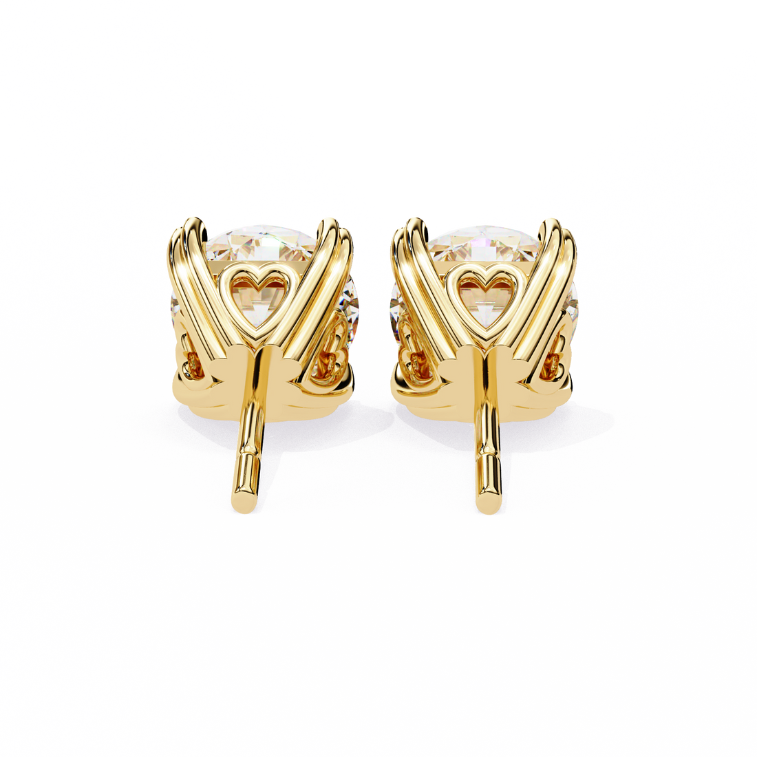 Unique 18K GOLD EARRING WITH LAB-GROWN DIAMOND.