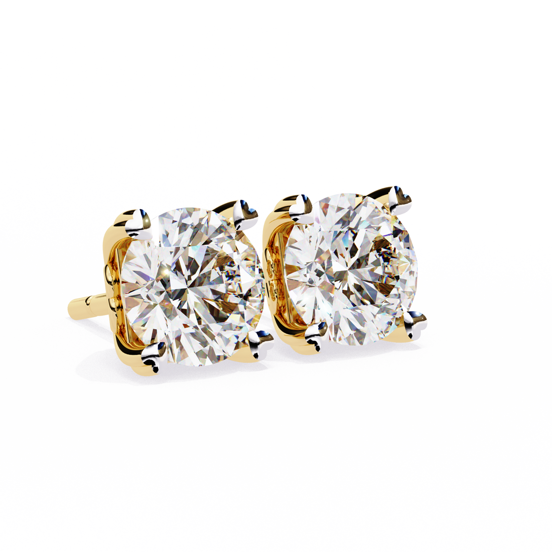 Unique 18K GOLD EARRING WITH LAB-GROWN DIAMOND.