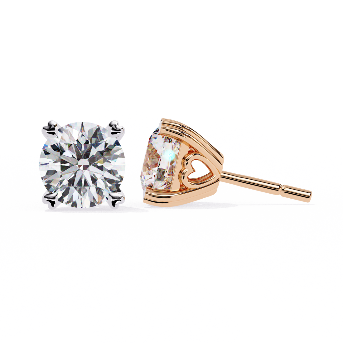 Unique 18K GOLD EARRING WITH LAB-GROWN DIAMOND.