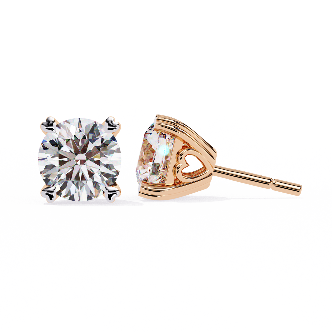 Unique 18K GOLD EARRING WITH LAB-GROWN DIAMOND.