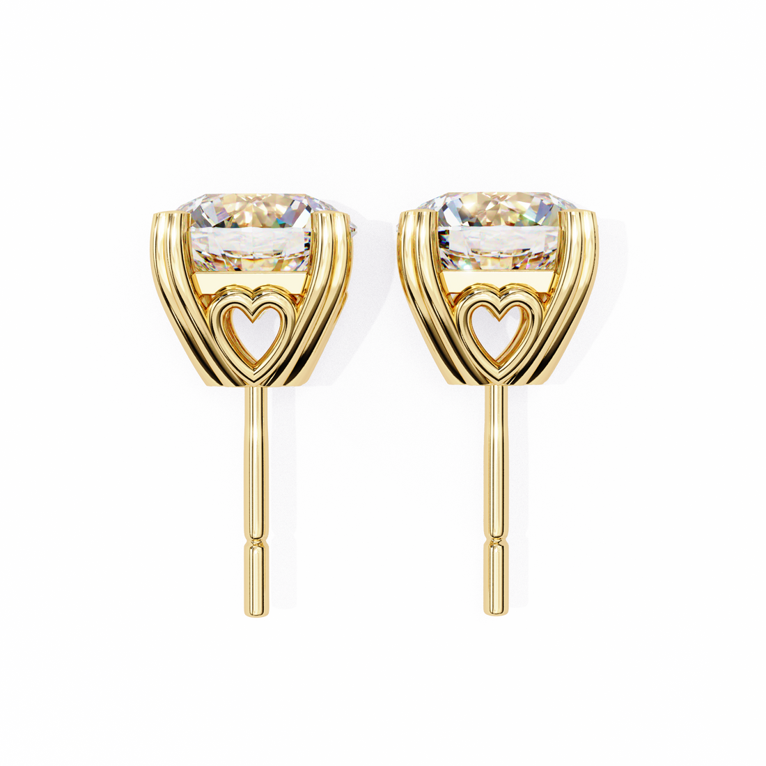 Unique 18K GOLD EARRING WITH LAB-GROWN DIAMOND.