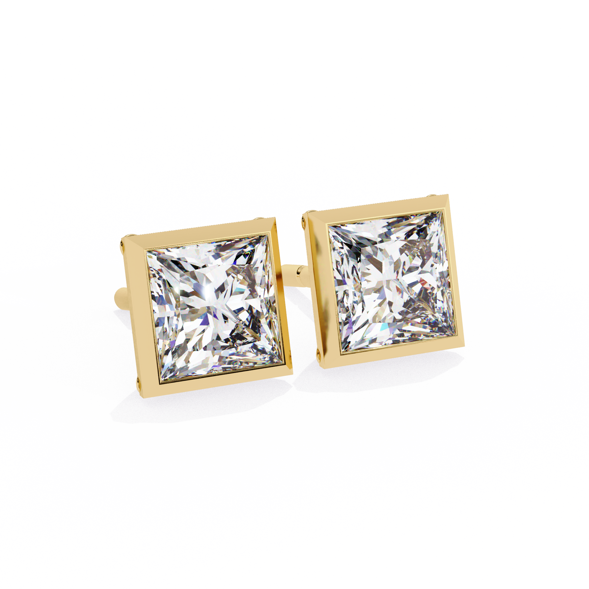 Unique 18K GOLD EARRING WITH LAB-GROWN DIAMOND.