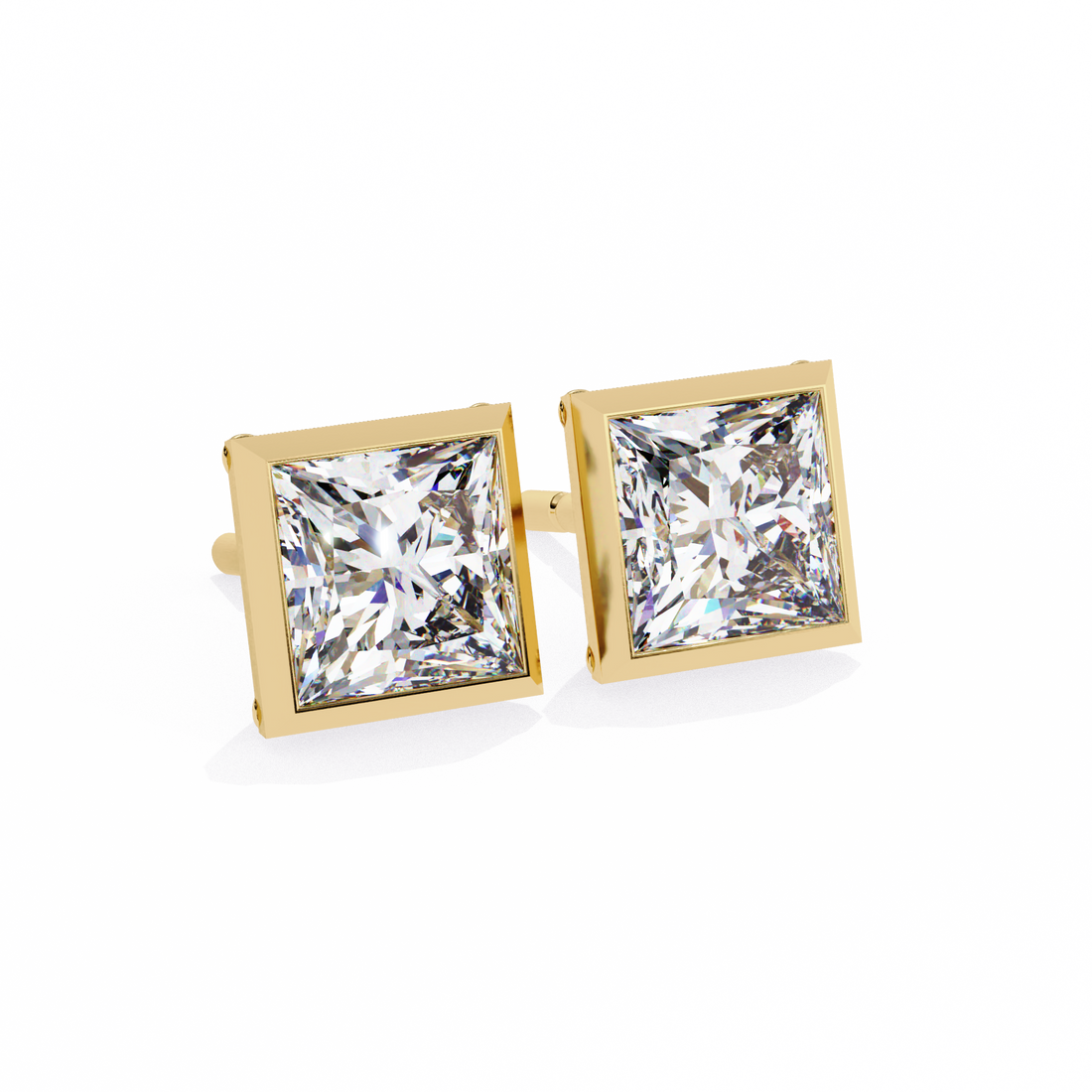 Unique 18K GOLD EARRING WITH LAB-GROWN DIAMOND.