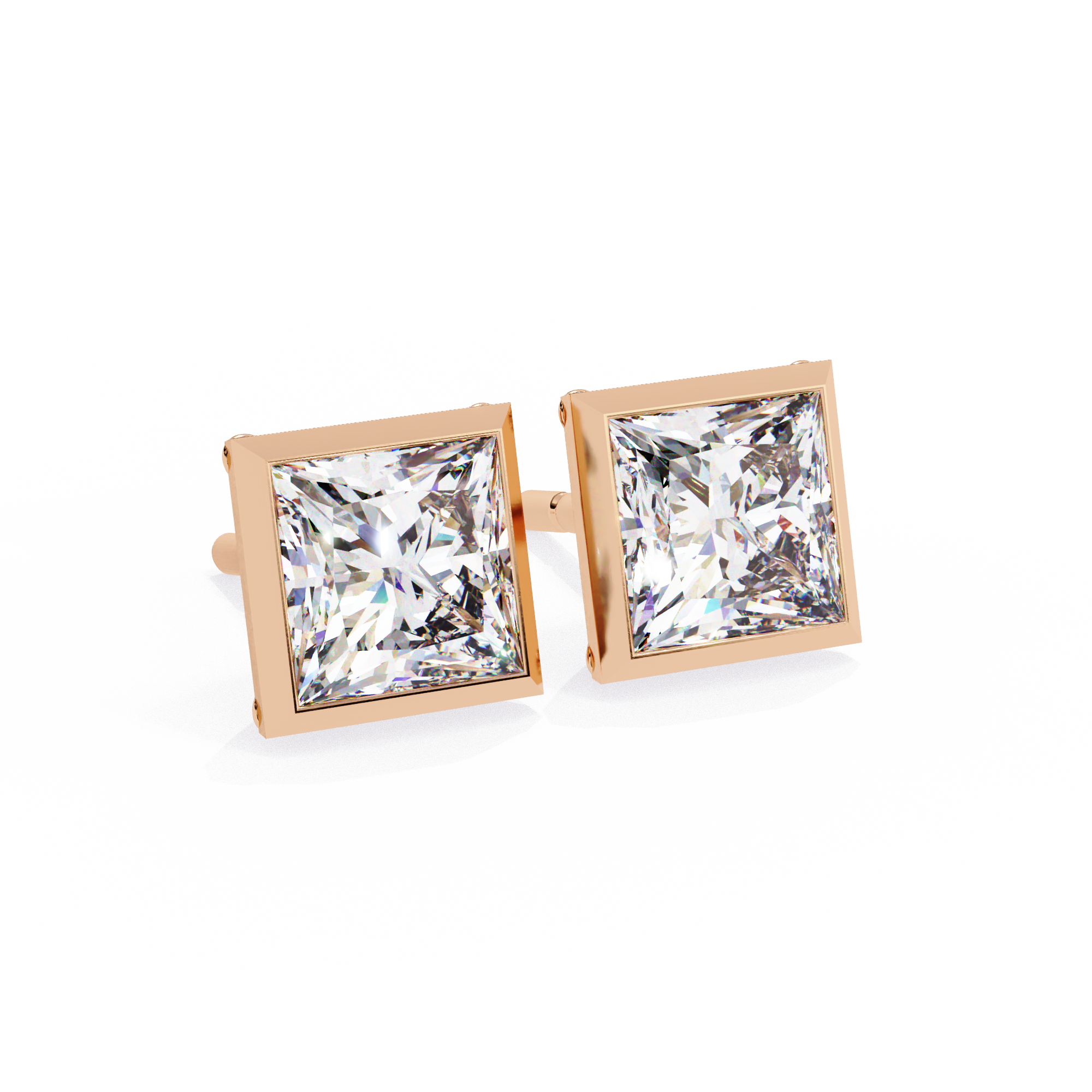 Unique 18K GOLD EARRING WITH LAB-GROWN DIAMOND.