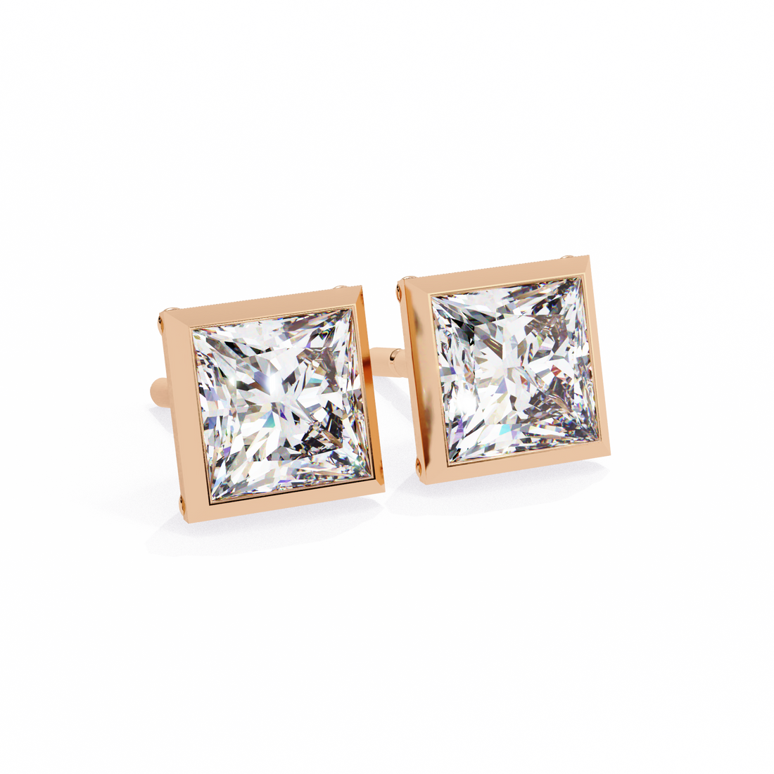 Unique 18K GOLD EARRING WITH LAB-GROWN DIAMOND.