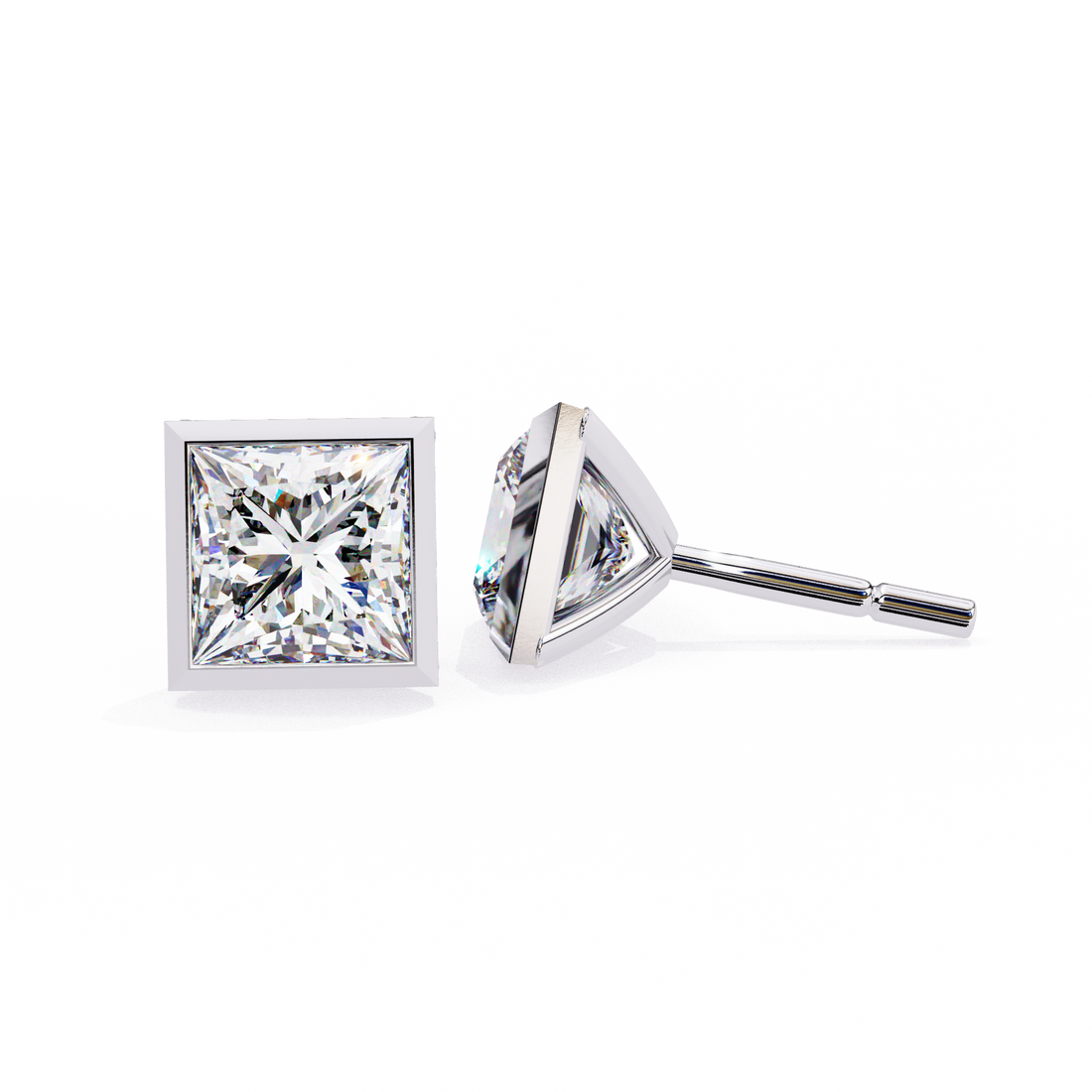 Unique 18K GOLD EARRING WITH LAB-GROWN DIAMOND.