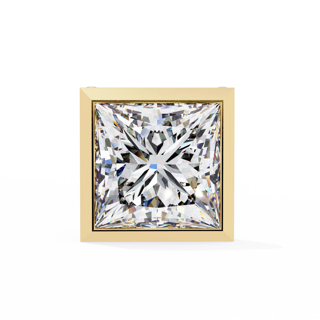 Unique 18K GOLD EARRING WITH LAB-GROWN DIAMOND.