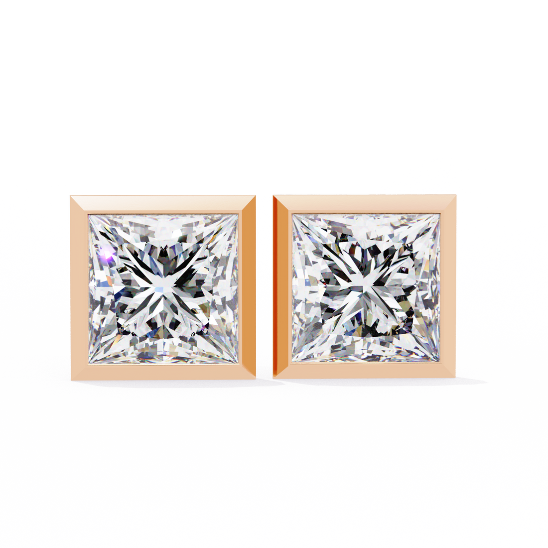 Unique 18K GOLD EARRING WITH LAB-GROWN DIAMOND.